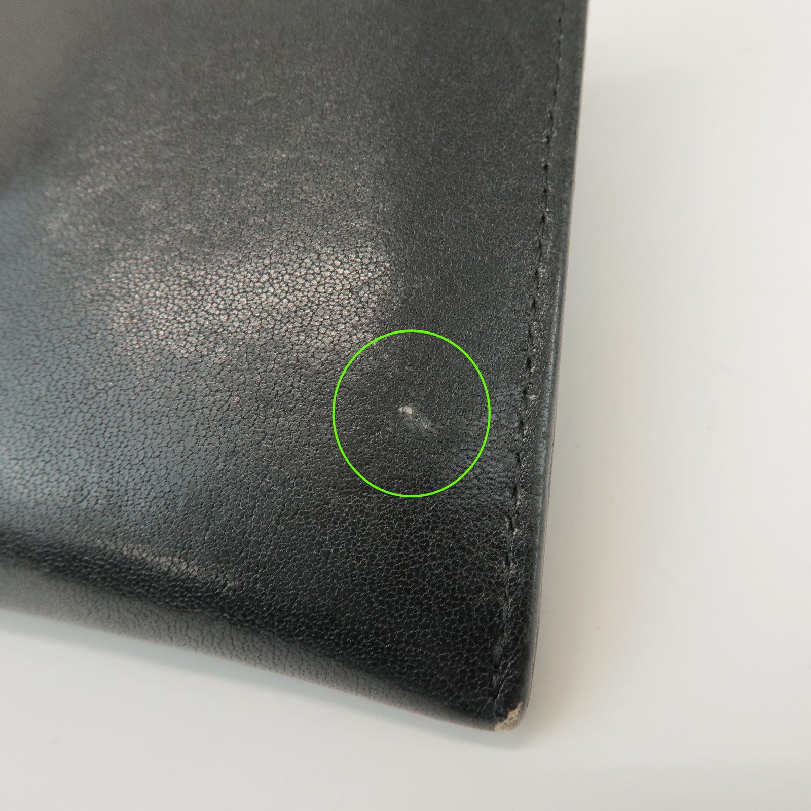 CHANEL COCO Mark Calf Leather Long Wallet Black