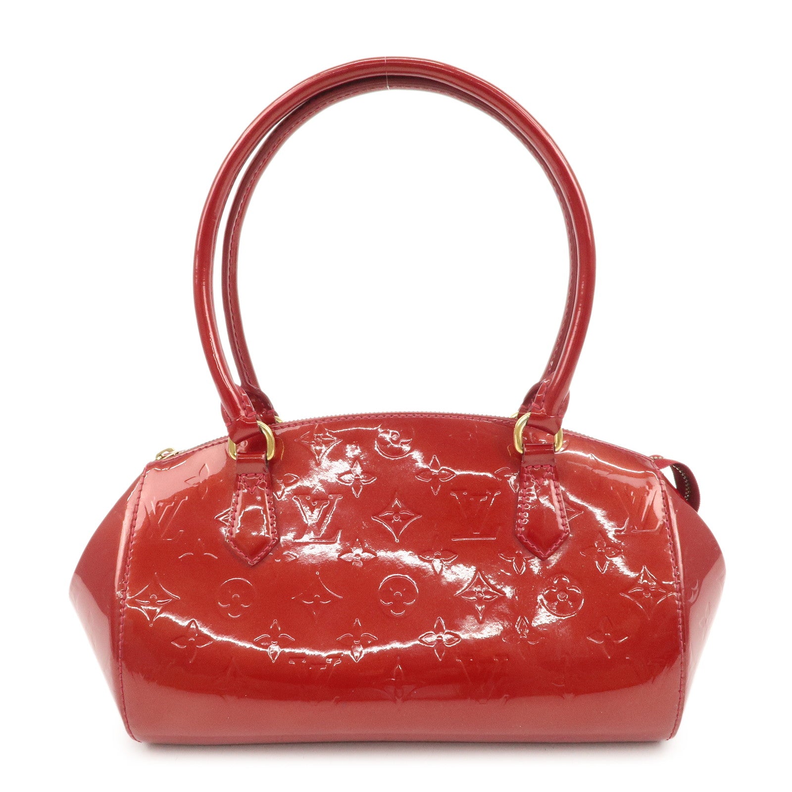Louis Vuitton Monogram Vernis Sherwood PM Hand Bag Pomme d'Amour VI0131 Used