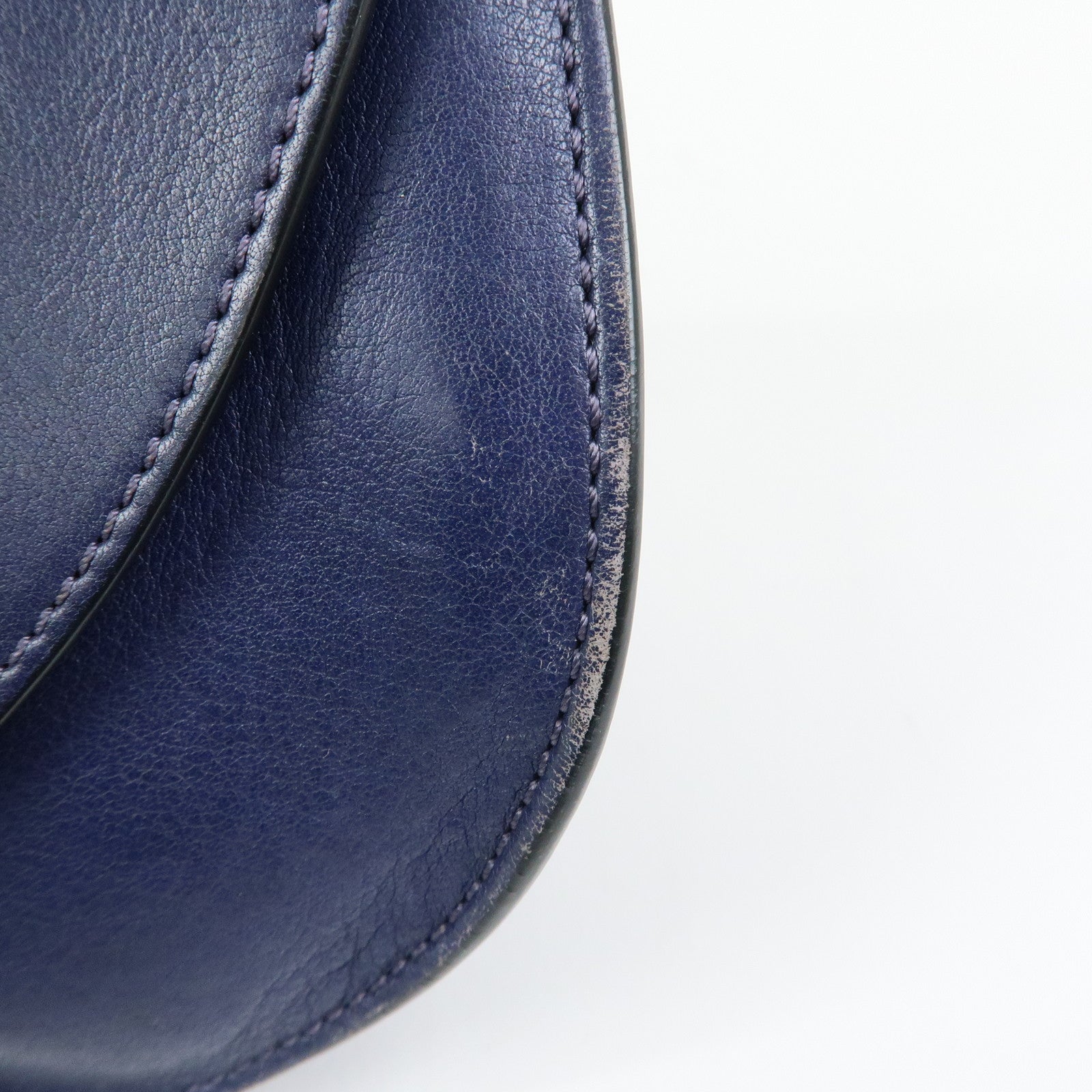 Chloe Goldie Leather Suede 2Way Hand Bag Shoulder Bag Navy