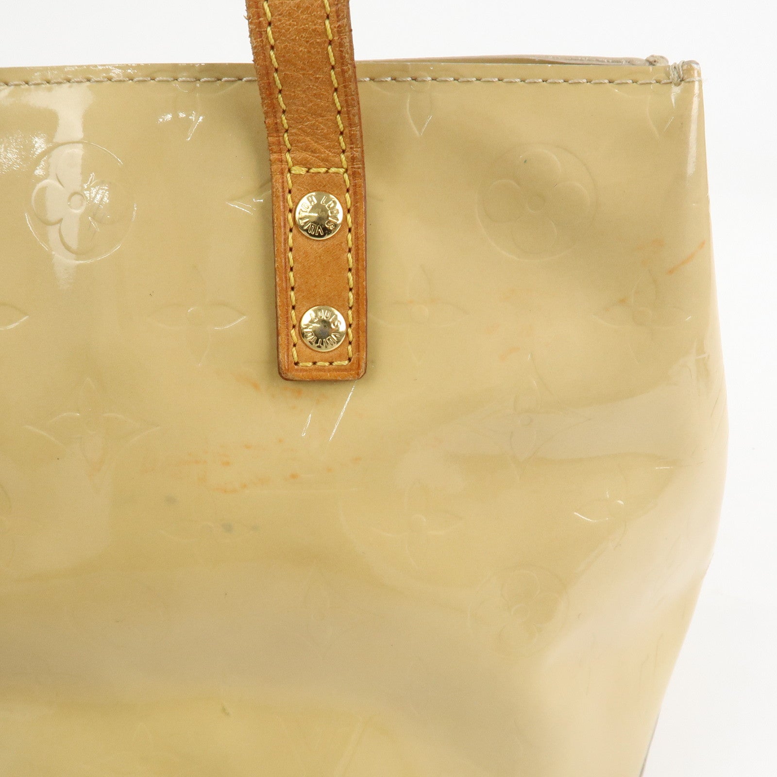 Louis Vuitton Monogram Vernis Lead PM Hand Bag Noisette M91334