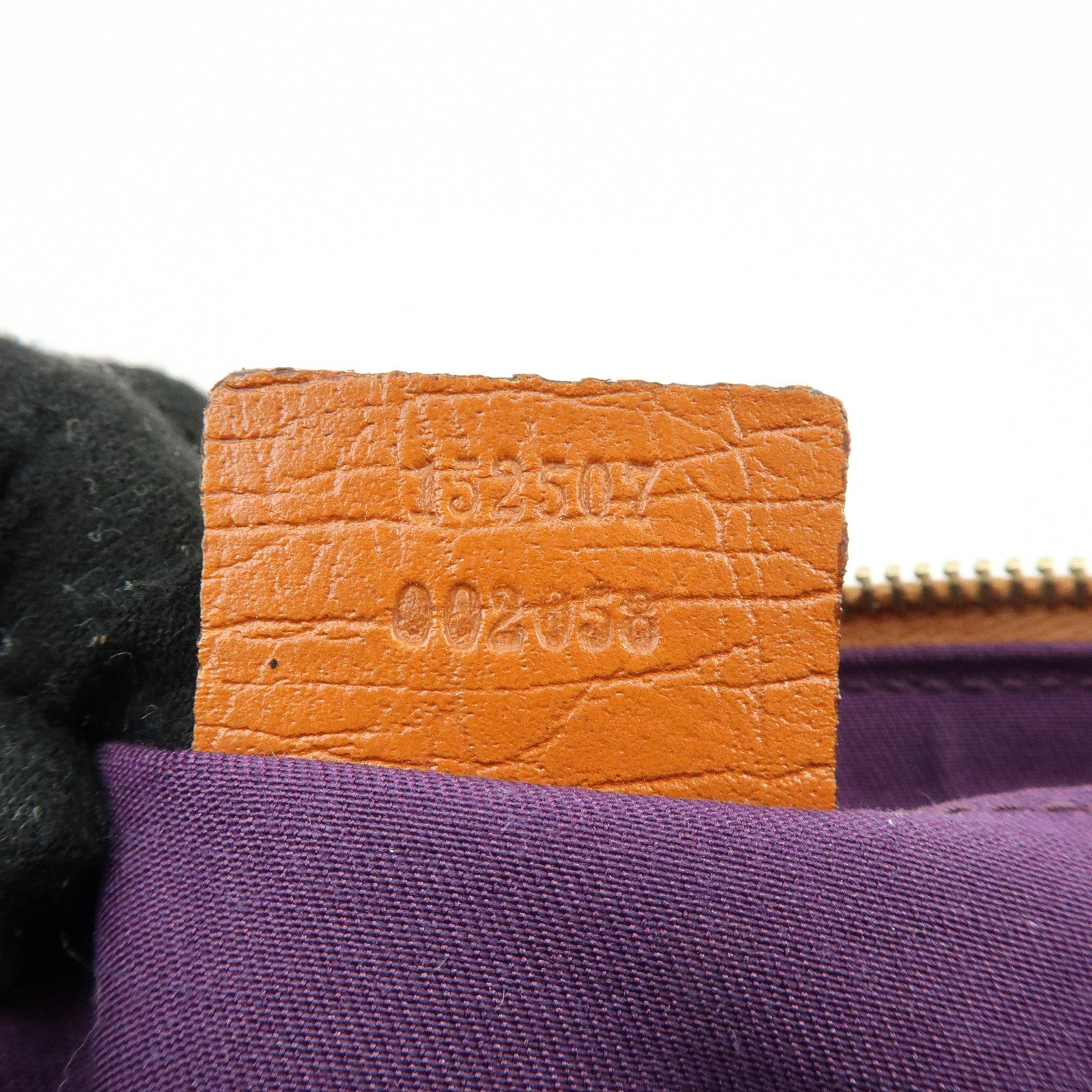 GUCCI Sherry GG Canvas Leather Cosmetic Pouch Beige Camel 152507