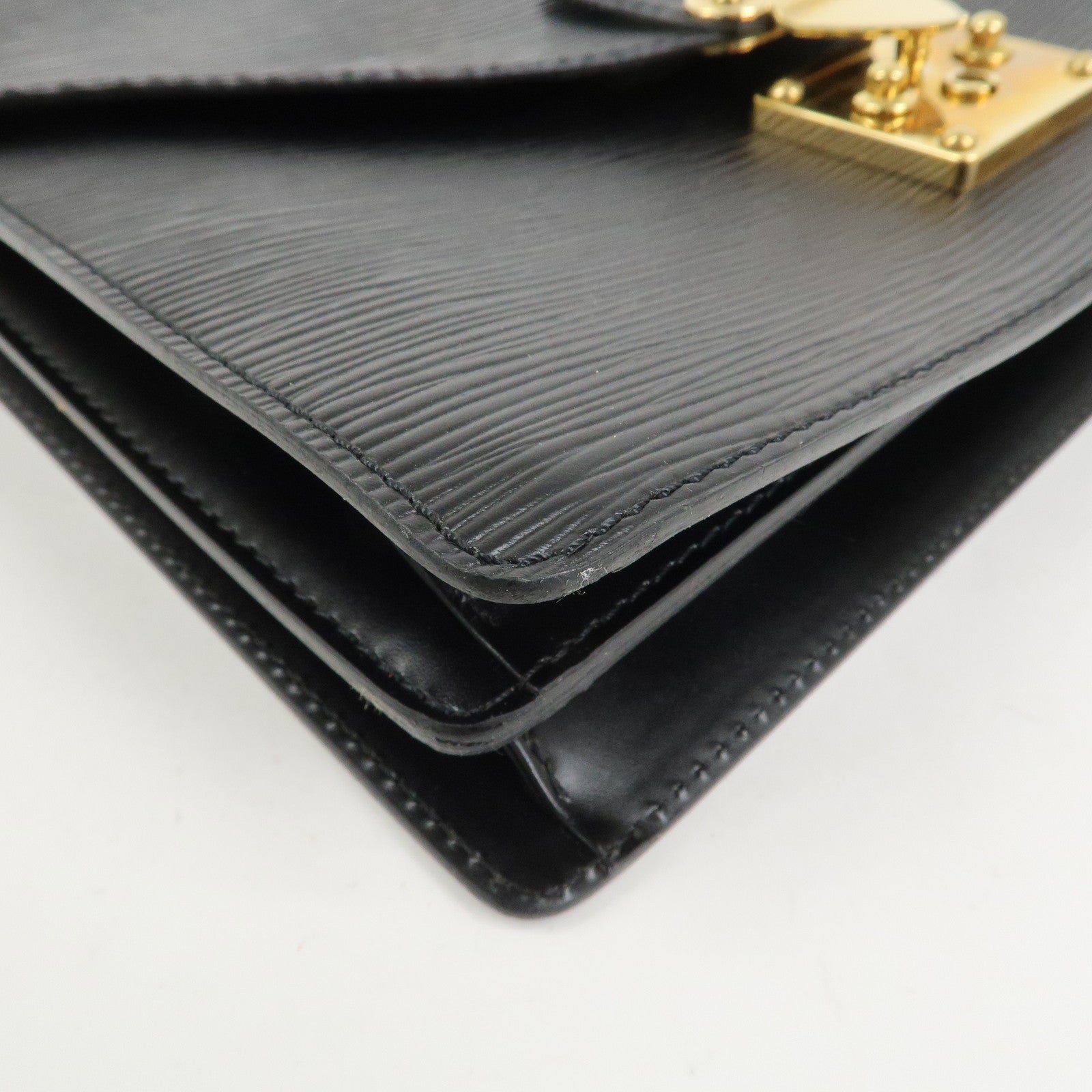 Louis Vuitton Epi Concorde Leather Hand Bag Noir Black M52132