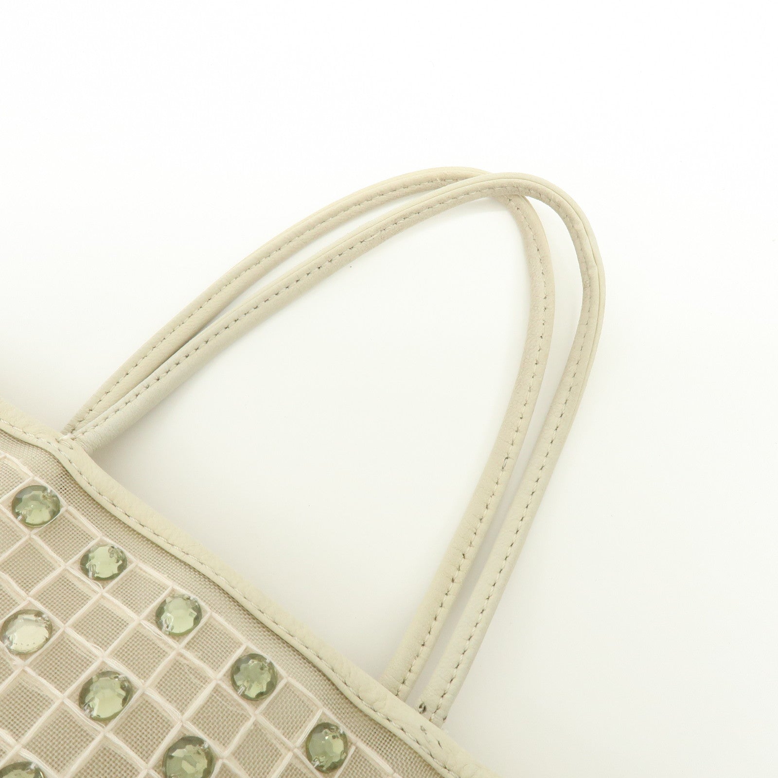 ANTEPRIMA Nylon Leather Set of 2 PVC Wire Bag Mini Tote Bag Ivory