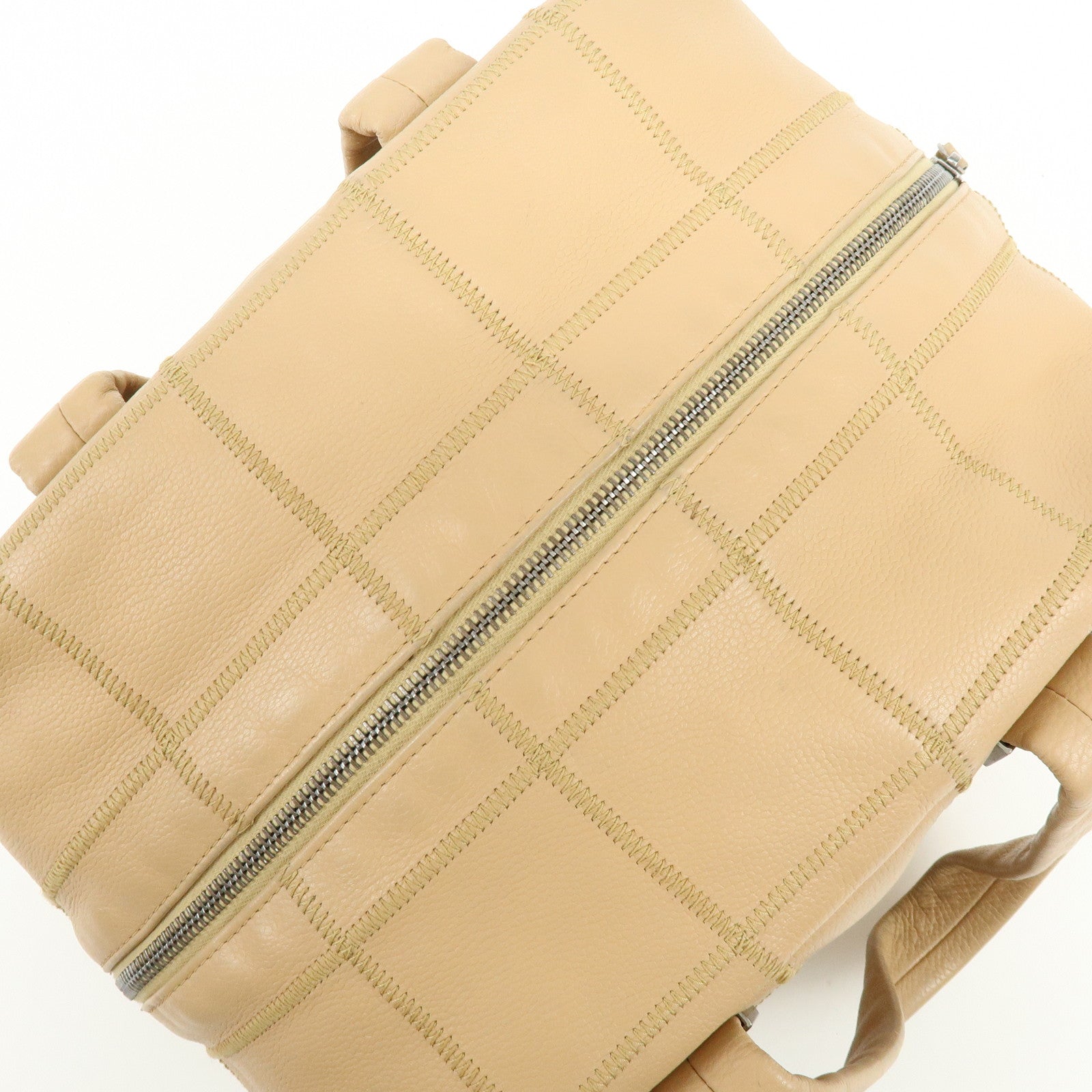 CHANEL Chocolate Bar COCO Mark Caviarskin Hand Bag Beige