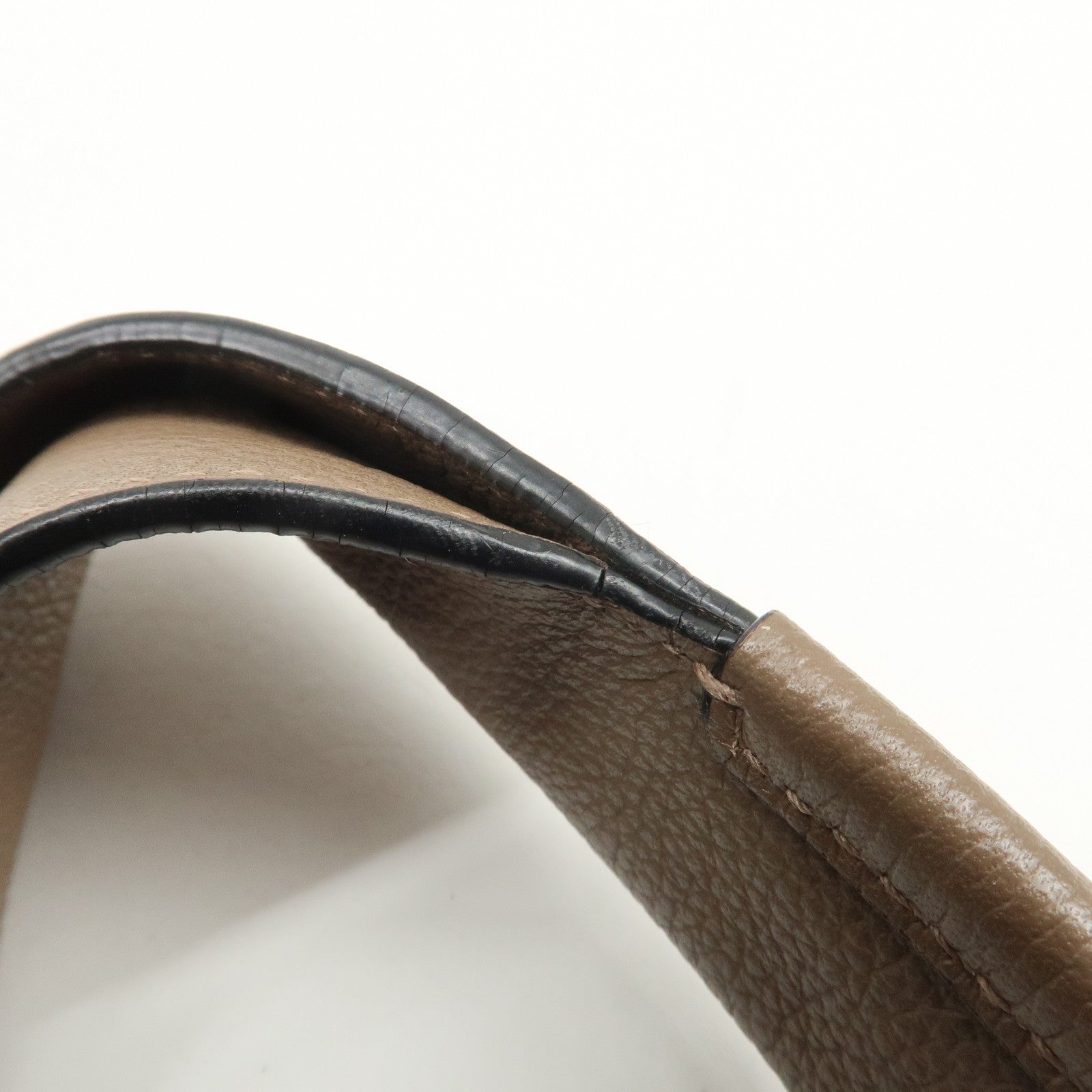 LOEWE Dunas Anagram Calfskin Shoulder Bag Hand Bag Brown