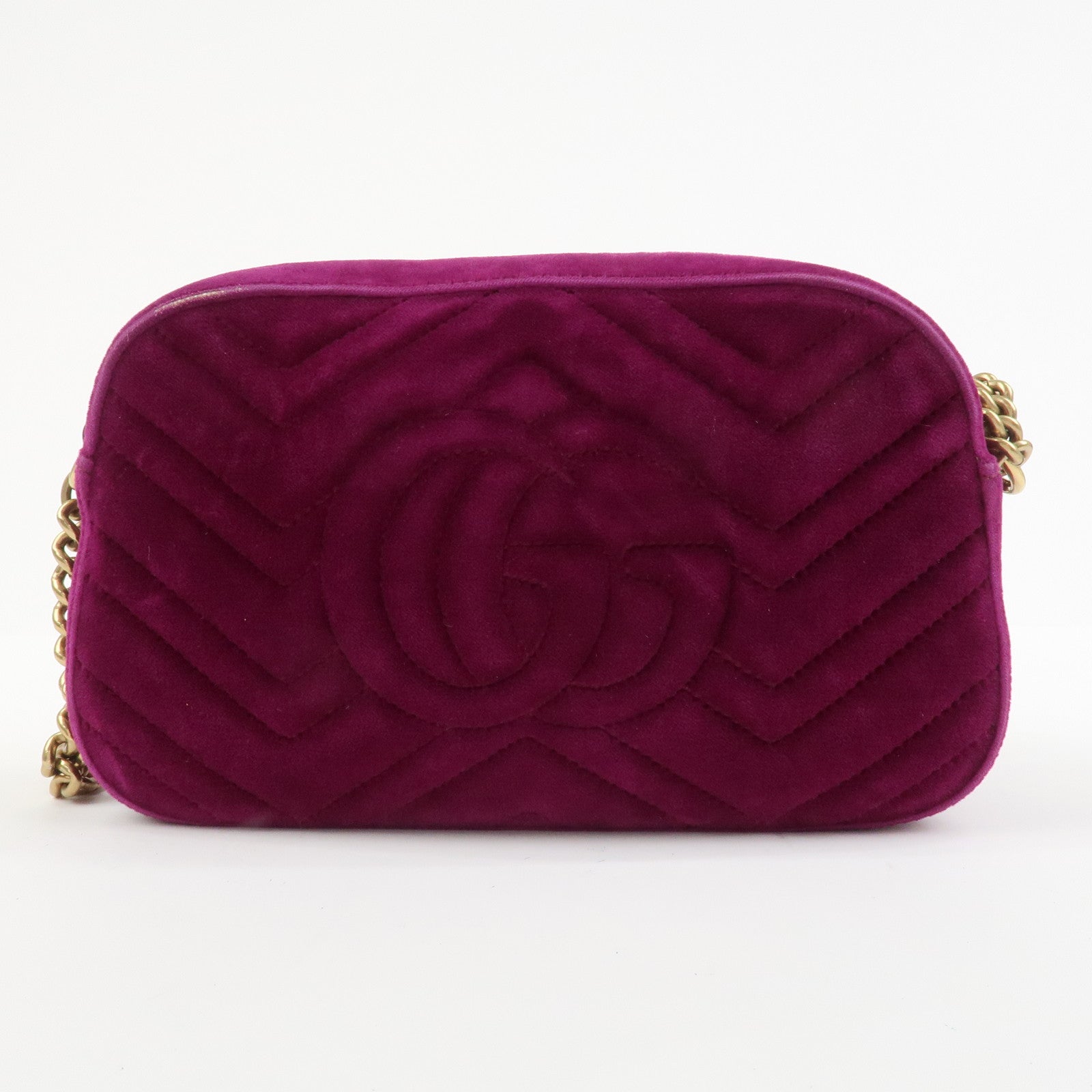 GUCCI GG Marmont Velvet Leather Shoulder Bag Crossbody Bag 447632