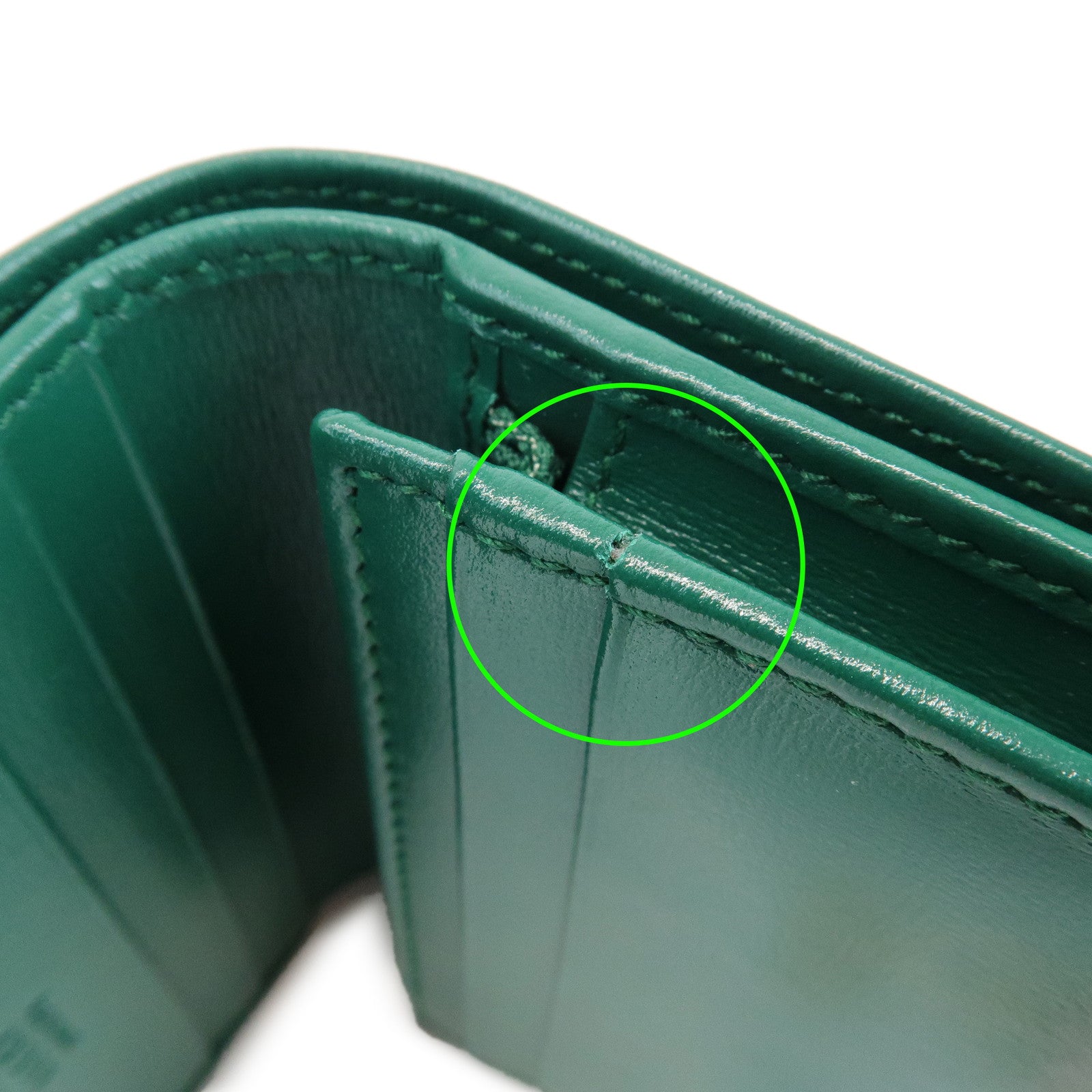 GUCCI Jackie 1961 Leather Bi-Fold Compact Wallet Green 645536