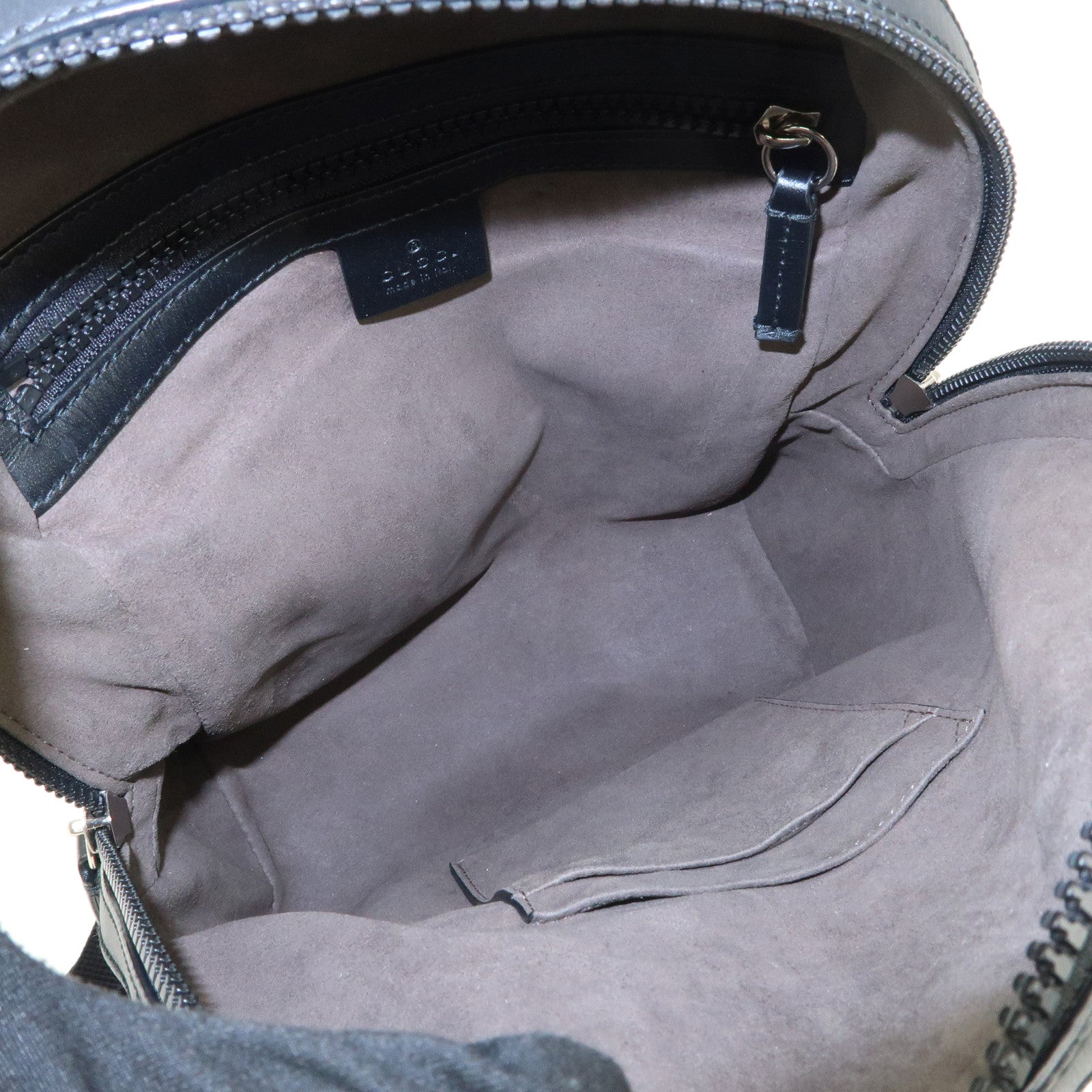 GUCCI GG Supreme Nylon Leather Backpack Rucksack Beige Black 429020