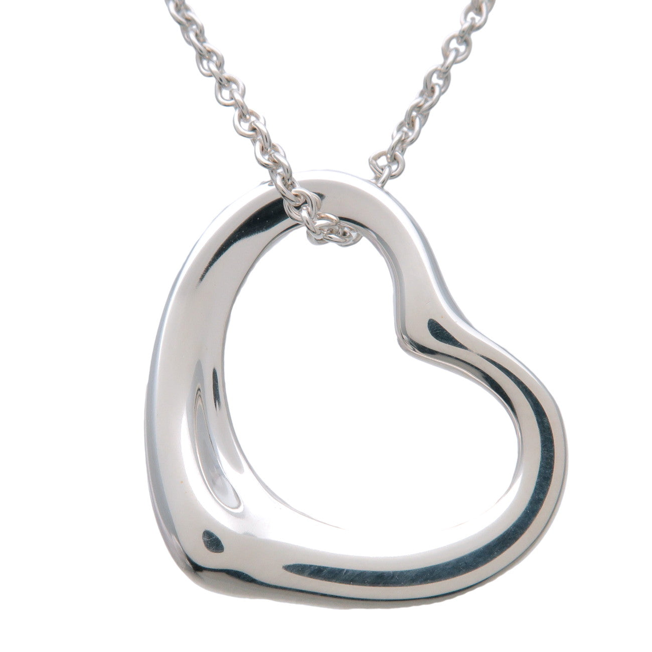 Tiffany & Co Open Heart Necklace 22MM SV925 Silver