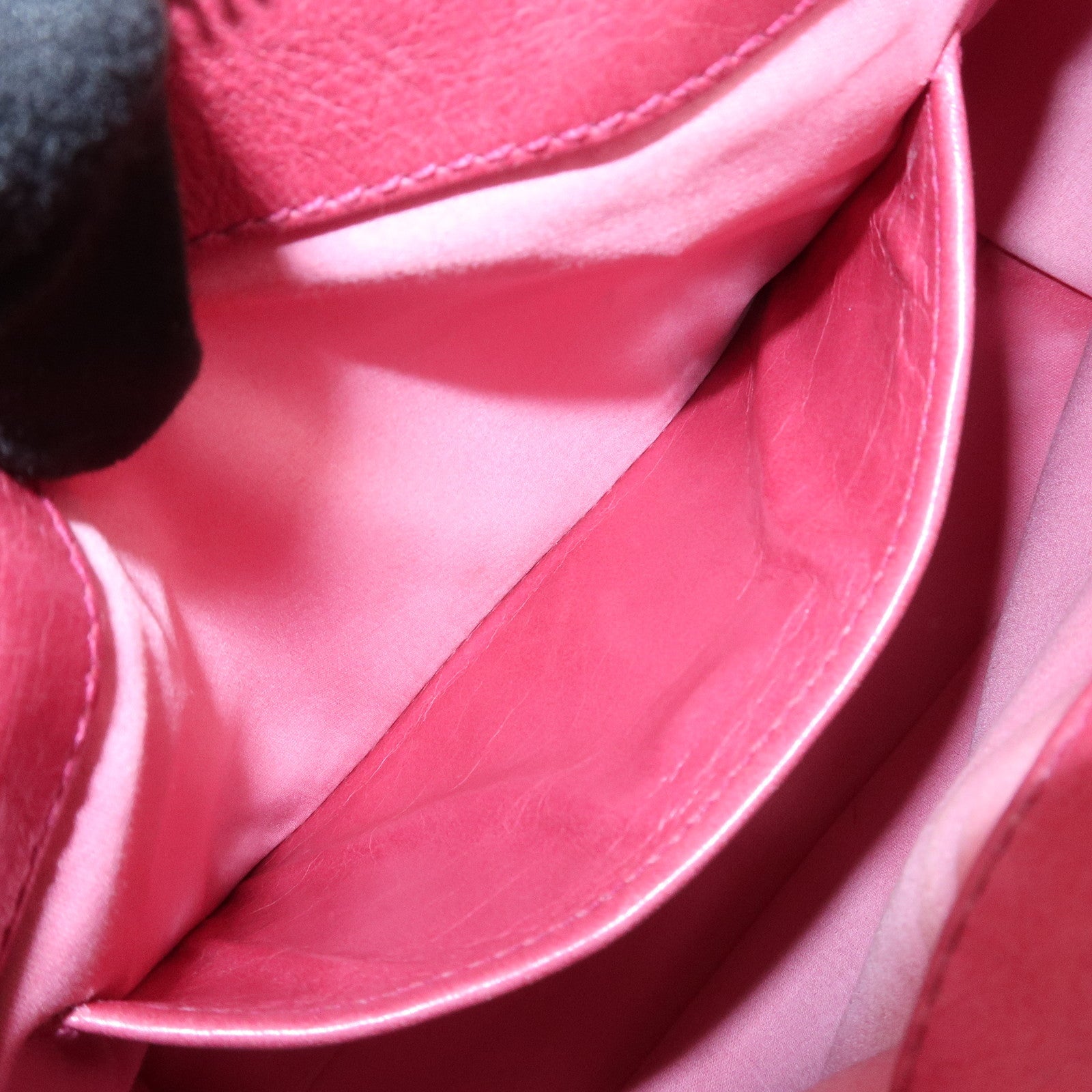 MIU MIU Logo Leather 2Way Bag Hand Bag Shoulder Bag Pink 5BB104