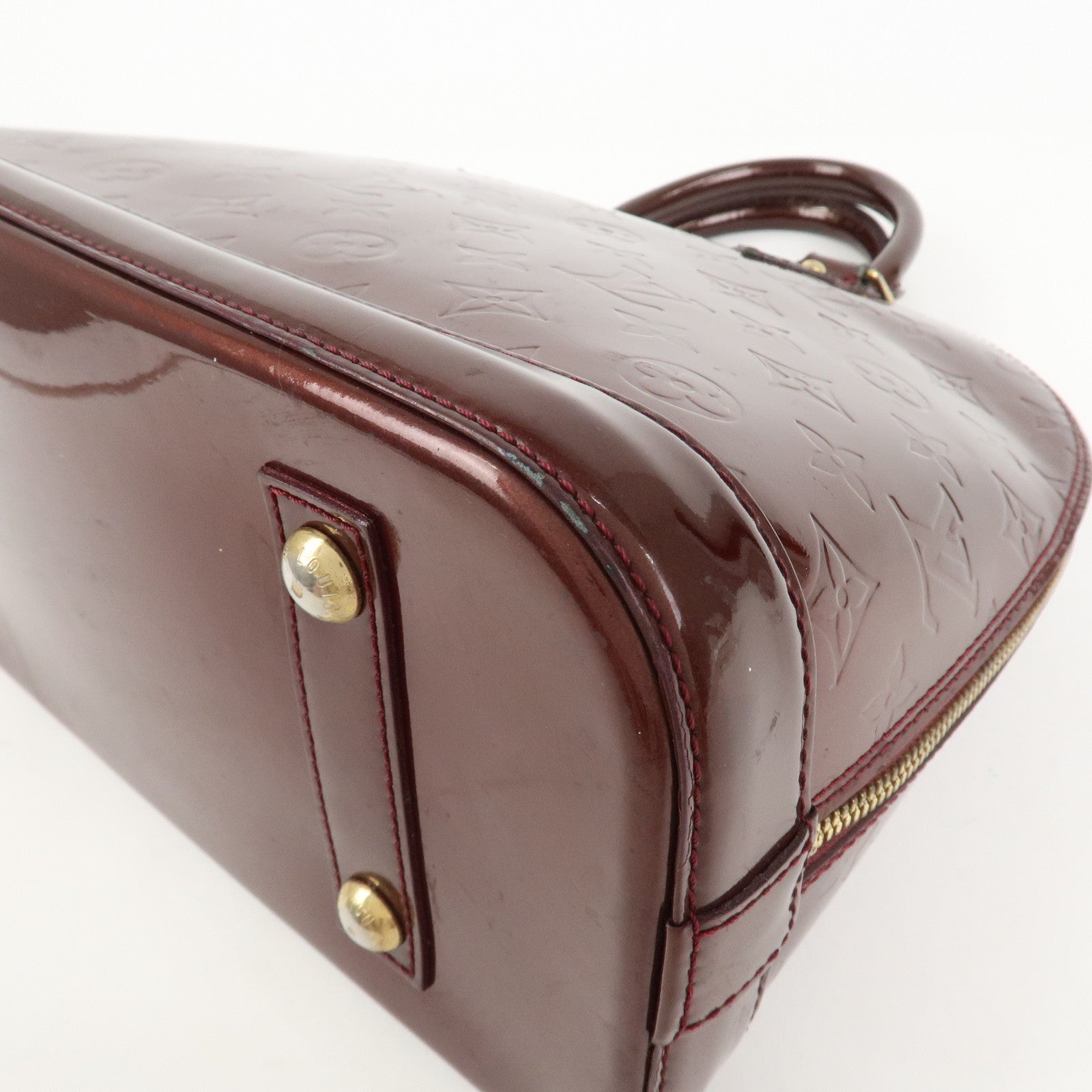 Louis Vuitton Monogram Vernis Alma PM Bag Rouge Fauviste M91691