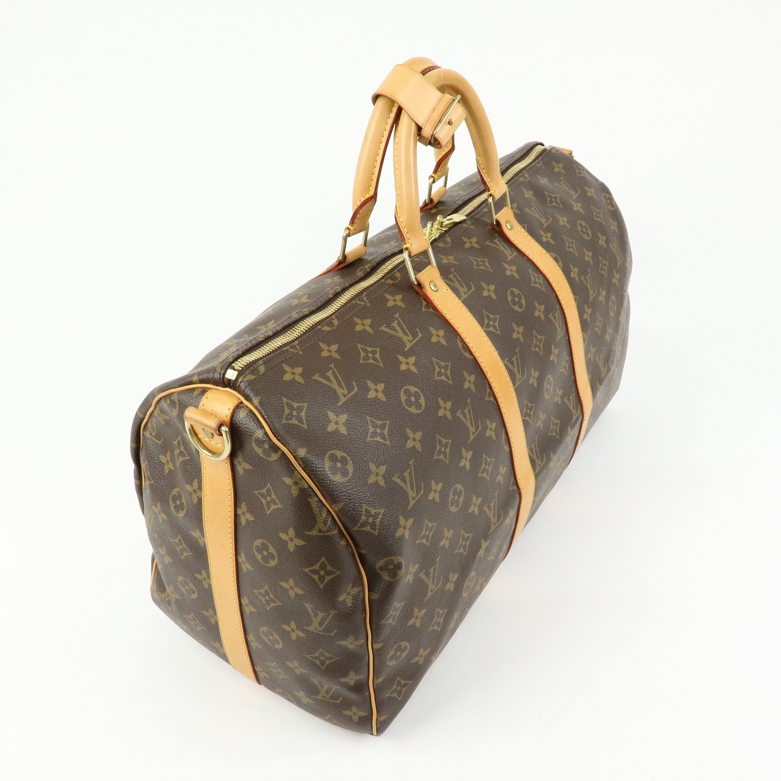 Louis Vuitton Monogram Keep All Bandouliere 50 Boston Bag M41416