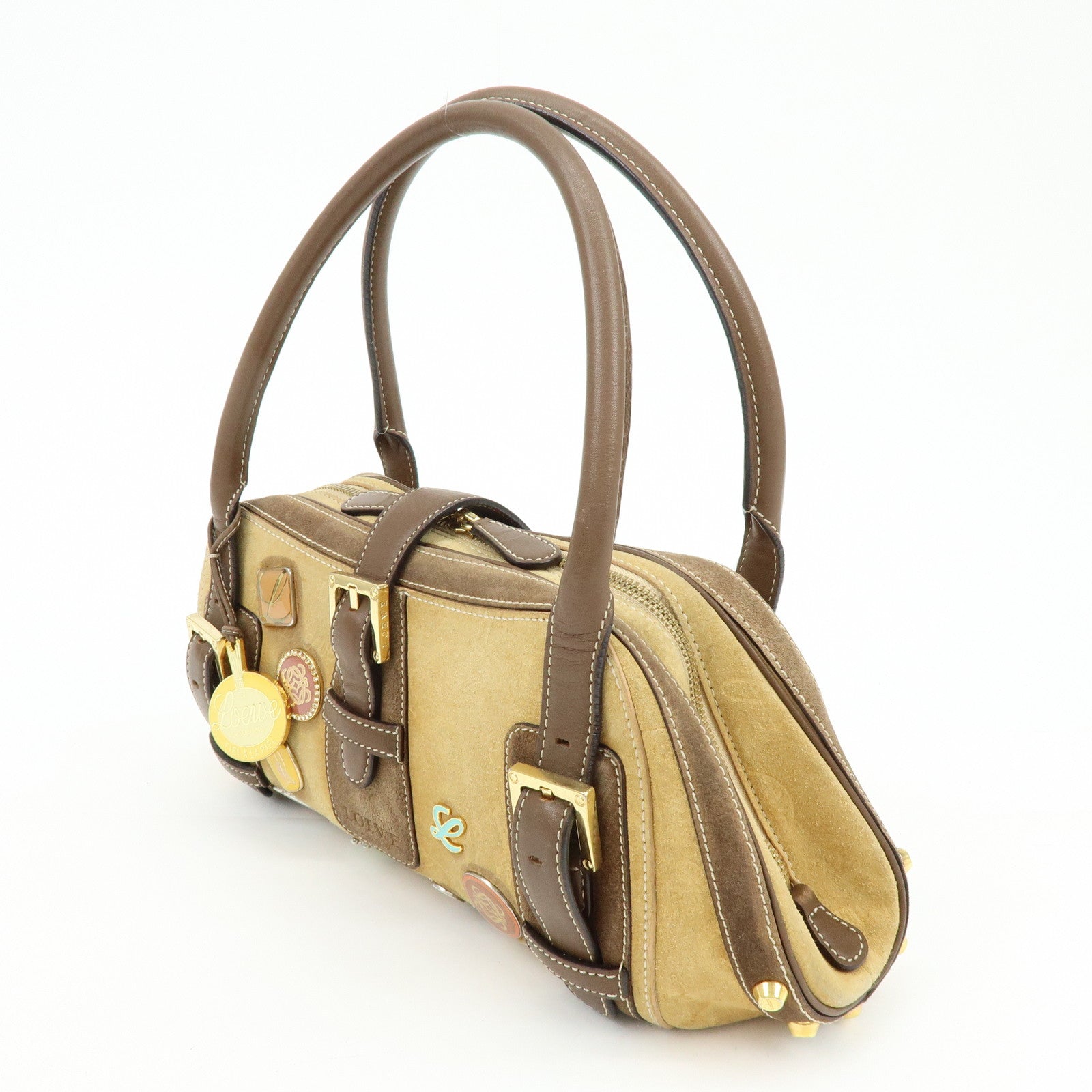 LOEWE Senda Suede Leather Shoulder Hand Bag 160ANIVERSARIO Brown