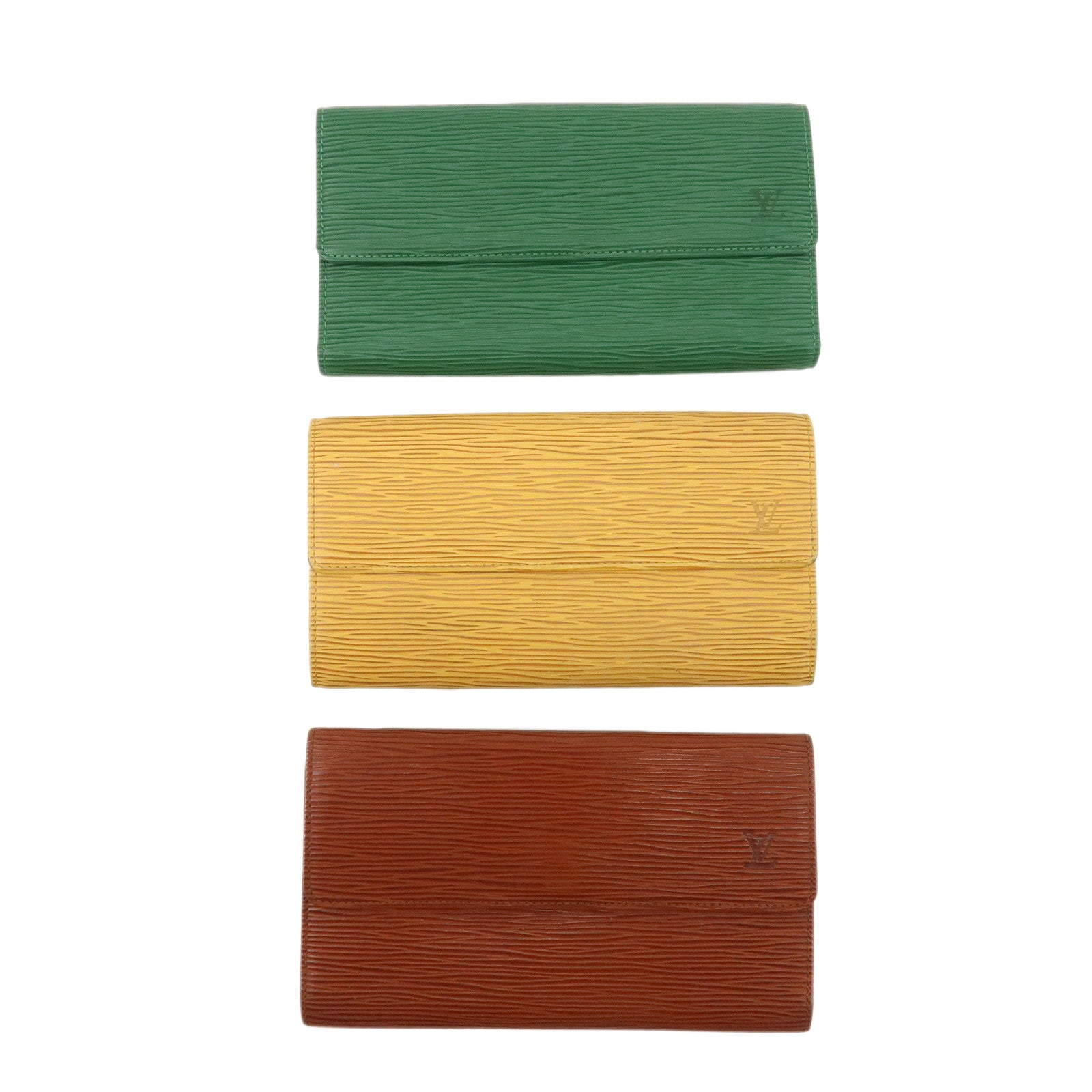 Louis Vuitton Epi Set of 3 Epi Long Wallet M63579 M63385 M63384 Used