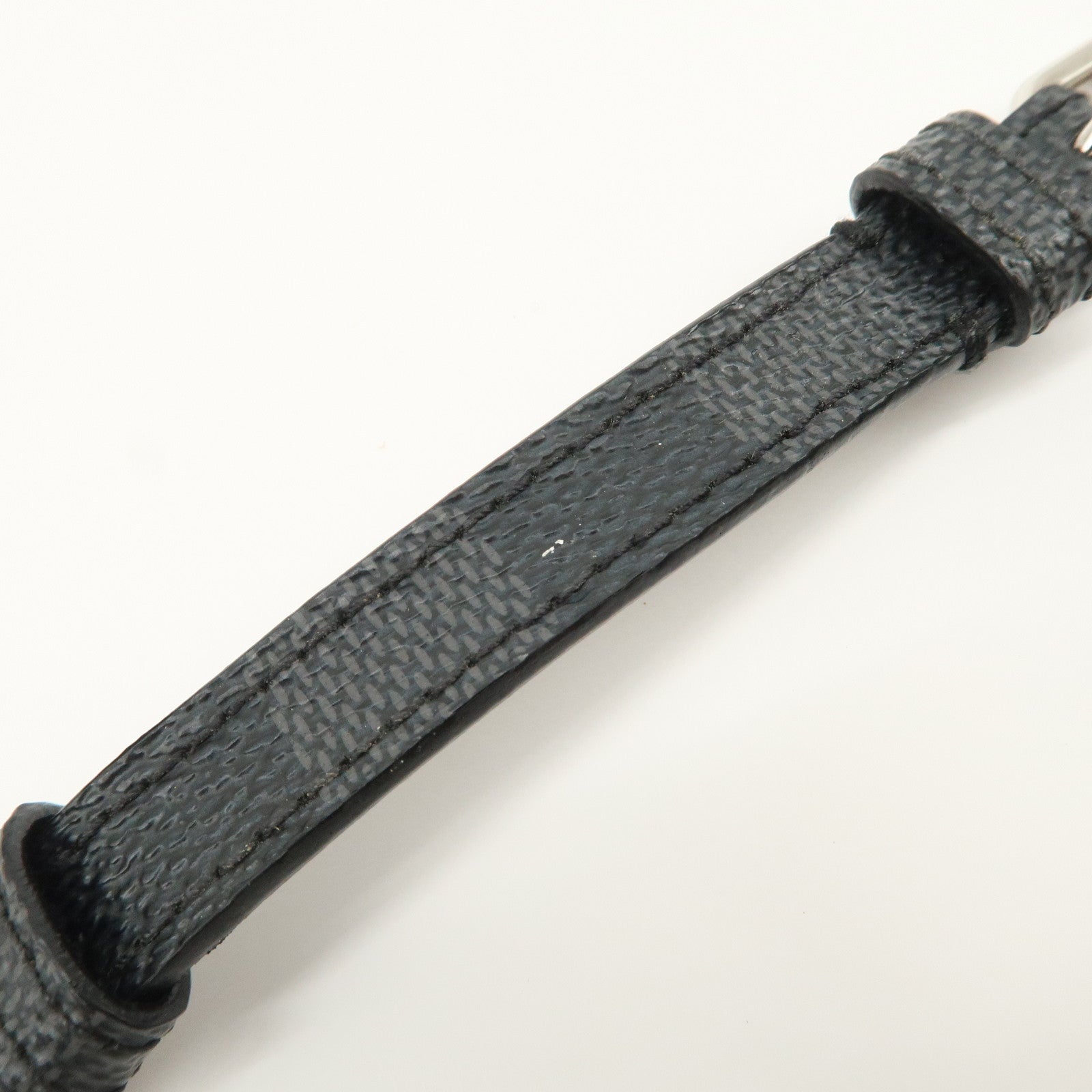 Louis Vuitton Damier Graphite Bracelet Sign It Black Silver M6616E