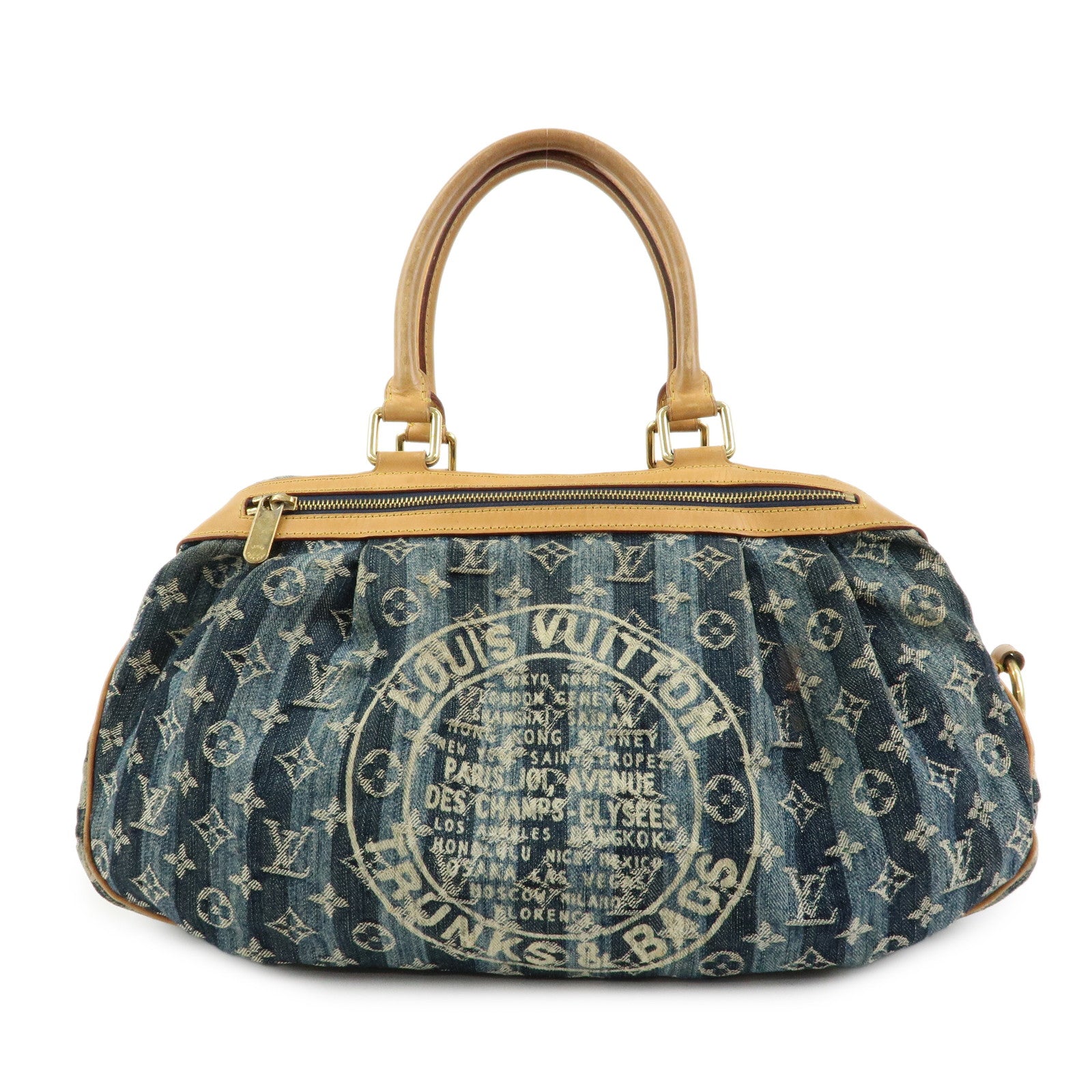 Louis Vuitton Monogram Denim Cabas Raye GM 2Way Hand Bag M95336