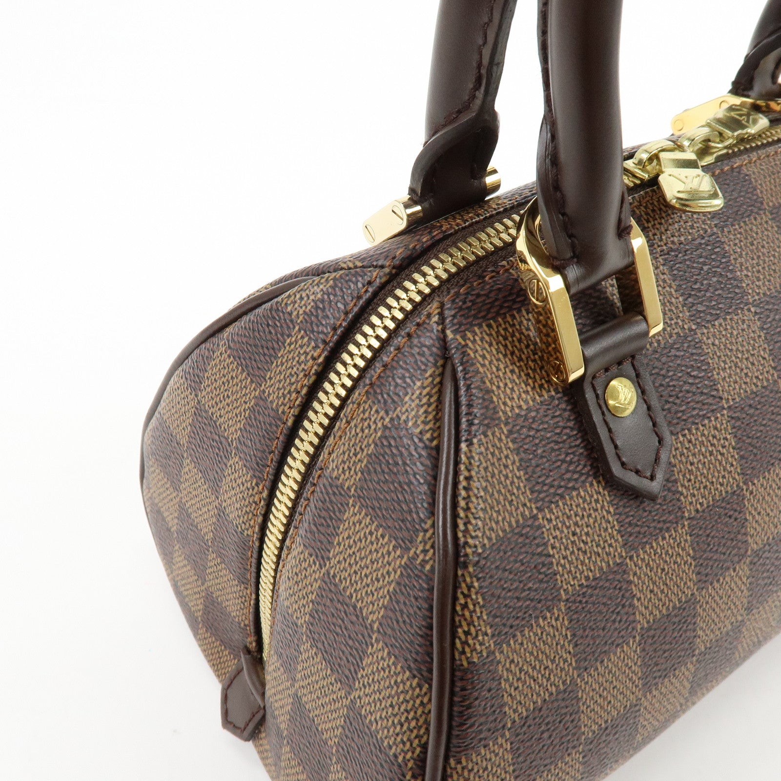Louis Vuitton Damier Ebene Rivera Mini Hand Bag Brown N41436