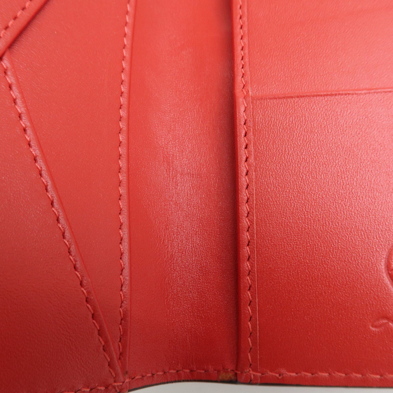 Christian Louboutin Leather Card Case Card Holder Studs Gray