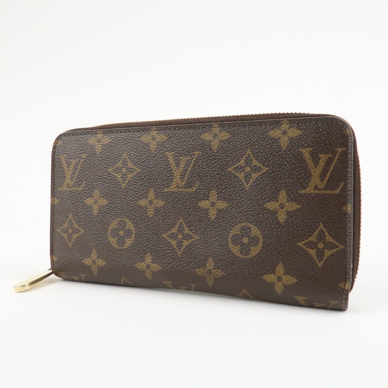 Louis Vuitton Monogram Round Zippy Wallet Long Wallet Coquelicot M41896 Used