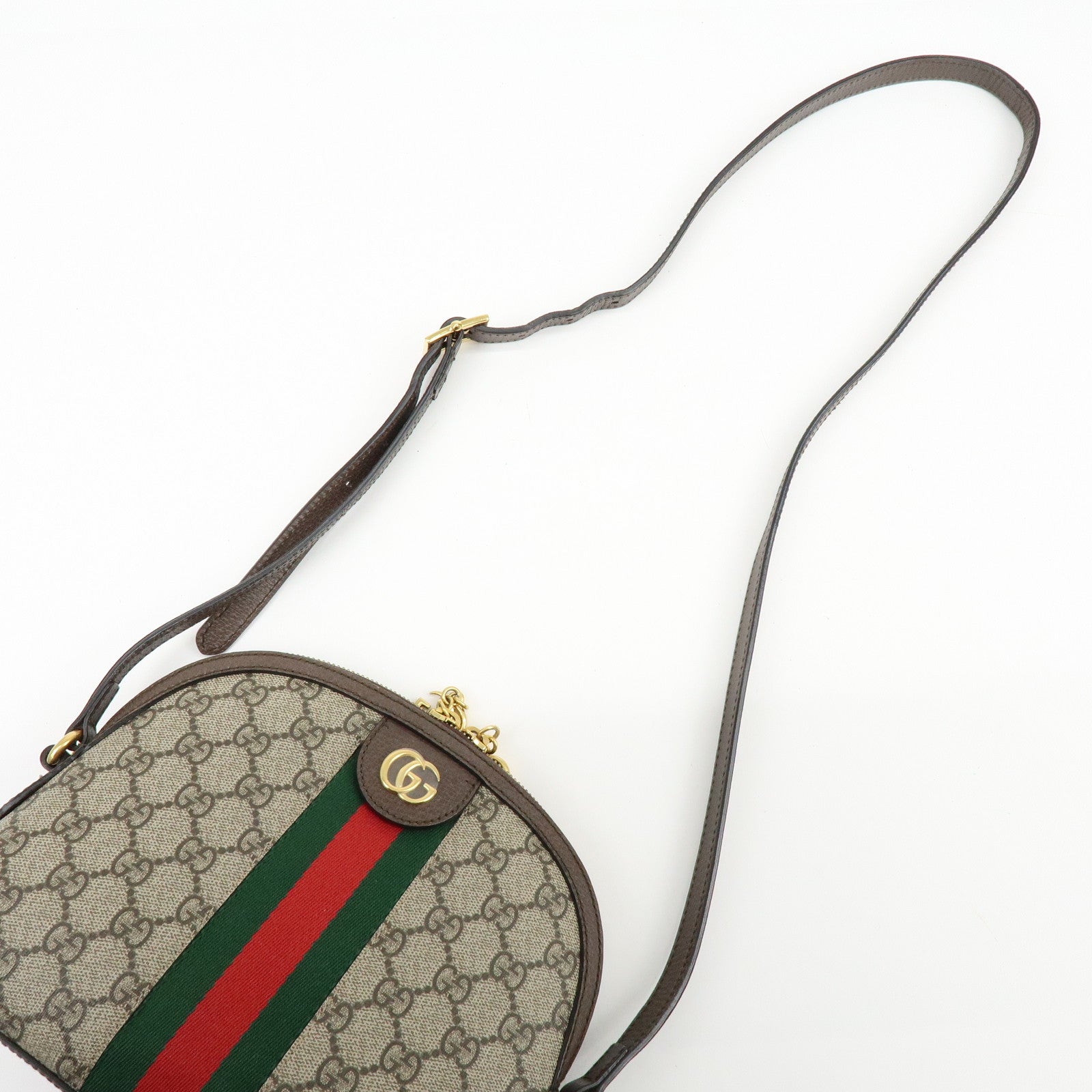 GUCCI Sherry Ophidia GG Supreme Leather Shoulder Bag Beige 499621