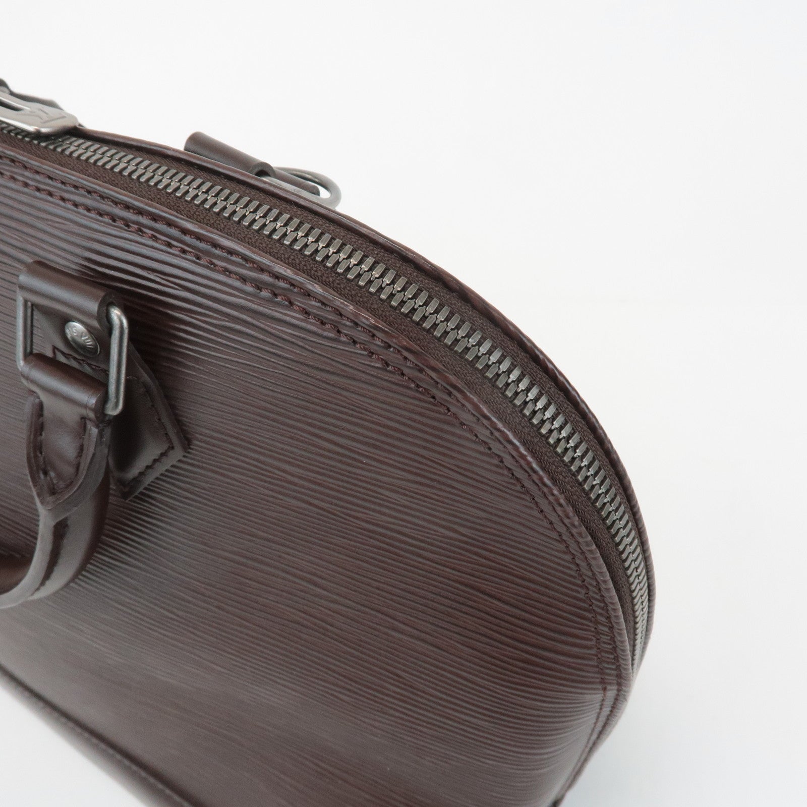 Louis Vuitton Epi Leather Alma PM Hand Bag Mocha Brown M5214D Used