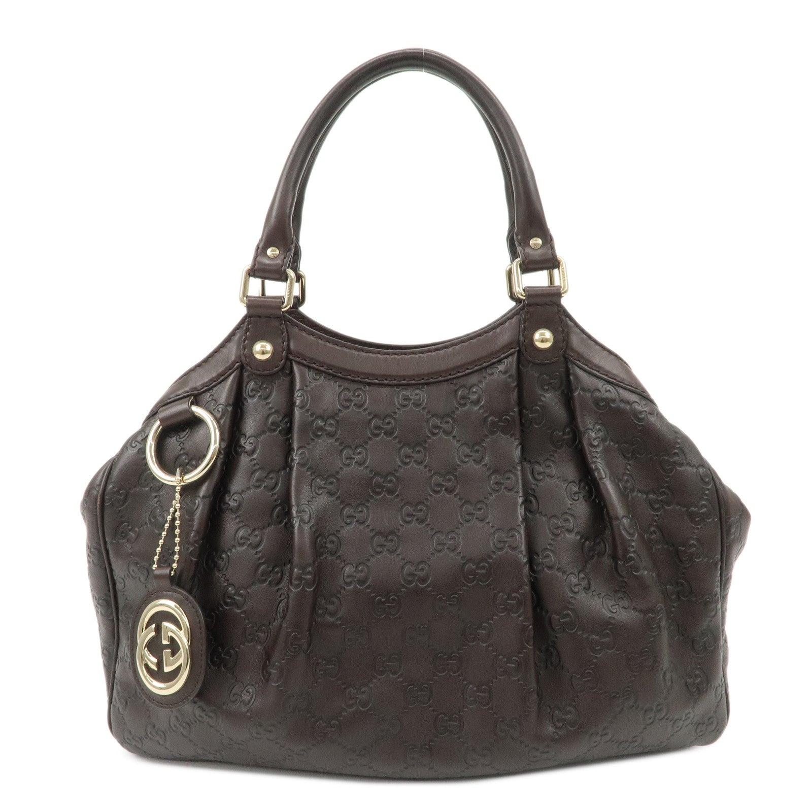 GUCCI Sukey Guccissima Leather Tote Bag Hand Bag Ivory 211944