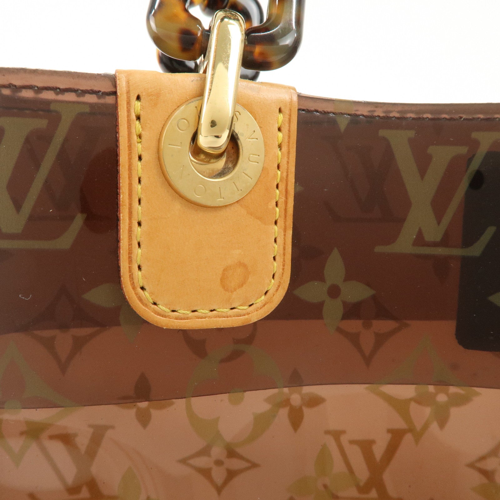 Louis Vuitton Monogram Vinyl Cabas Ambre PM Tote Bag Brown M92502