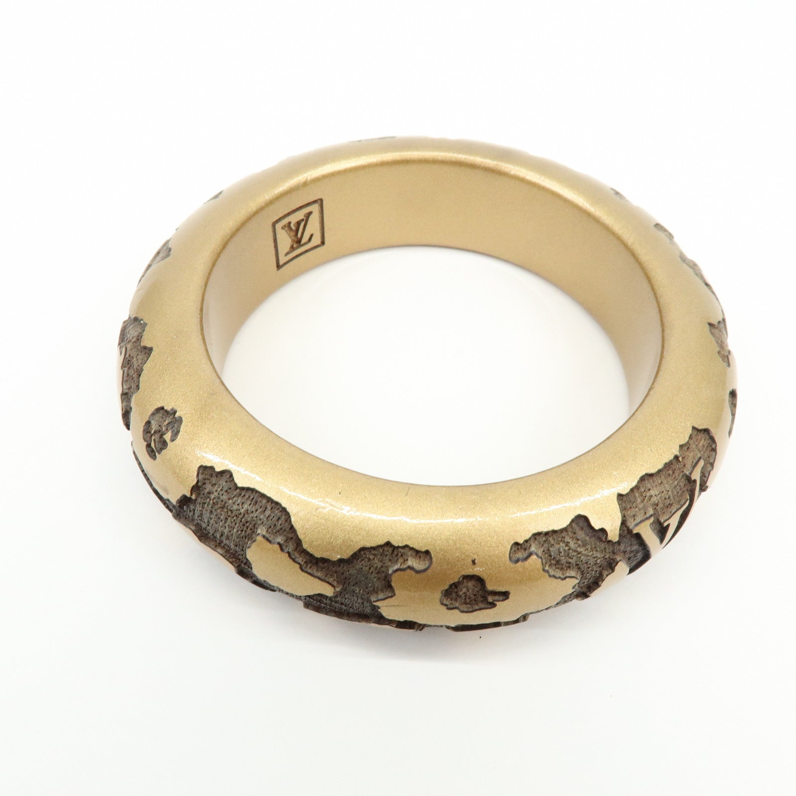 Louis Vuitton Leo Monogram Wood Lacquer Bangle Bracelet M65964