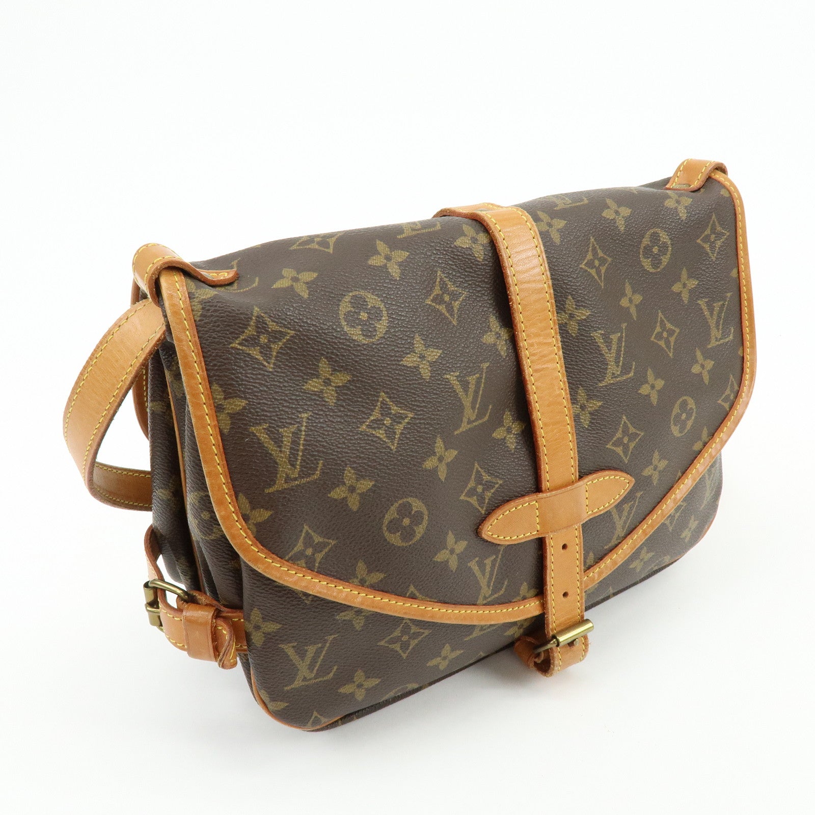 Louis Vuitton Monogram Saumur 30 Shoulder Bag Brown M42256
