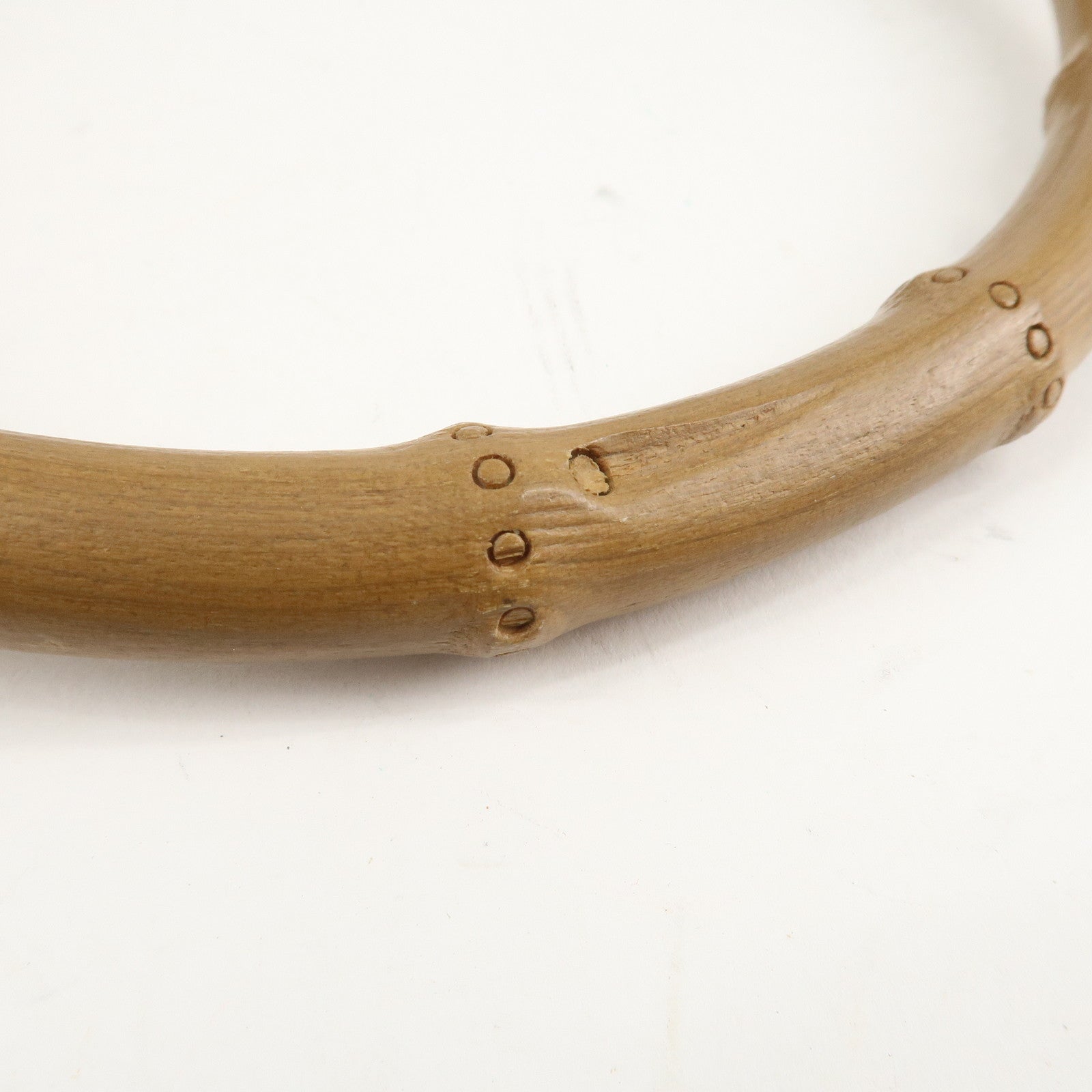 GUCCI Bamboo Leather Shoulder Bag Hand Bag Beige 001.4060.002058 Used