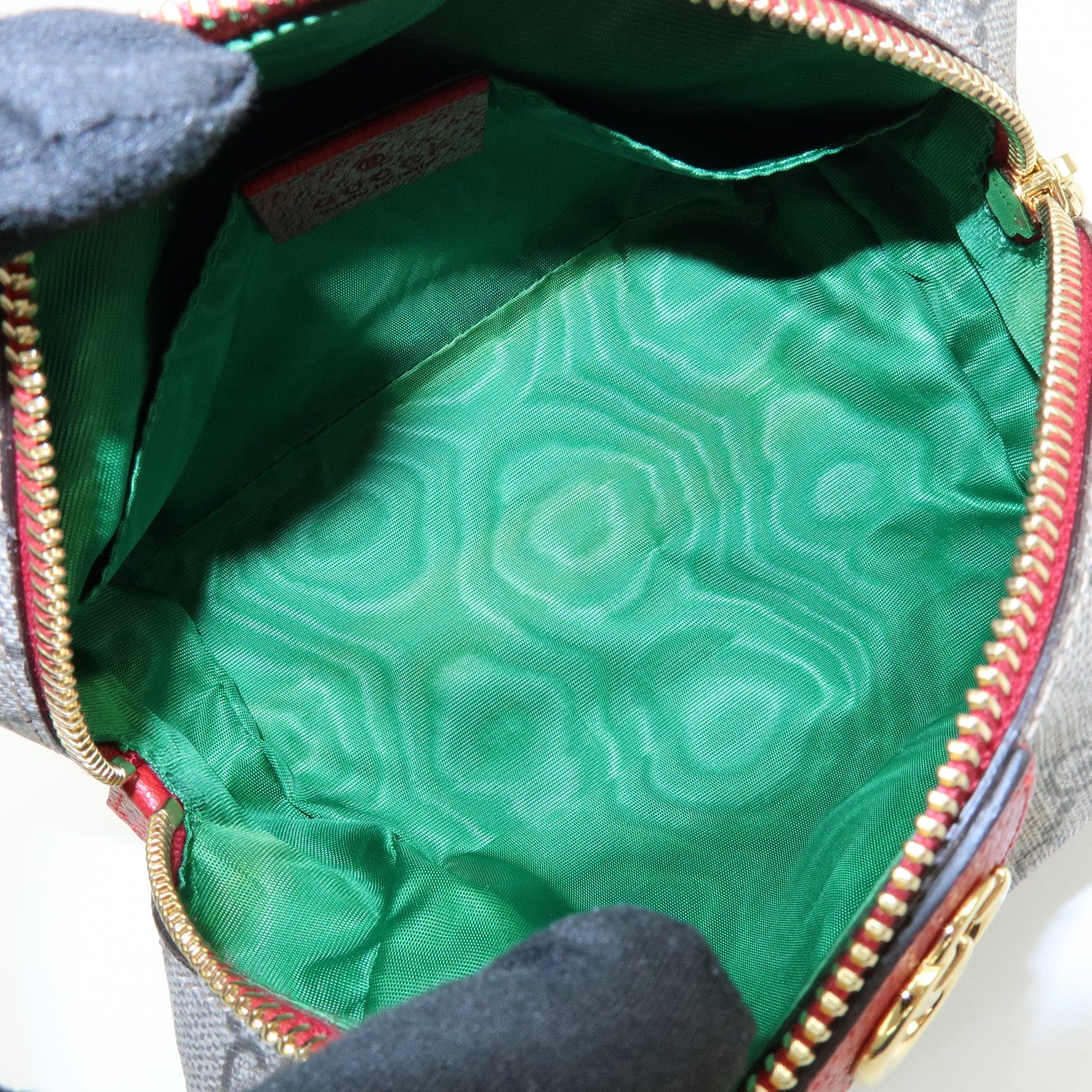 GUCCI GG Marmont GG Supreme Cosmetic Pouch Brown Red 548393