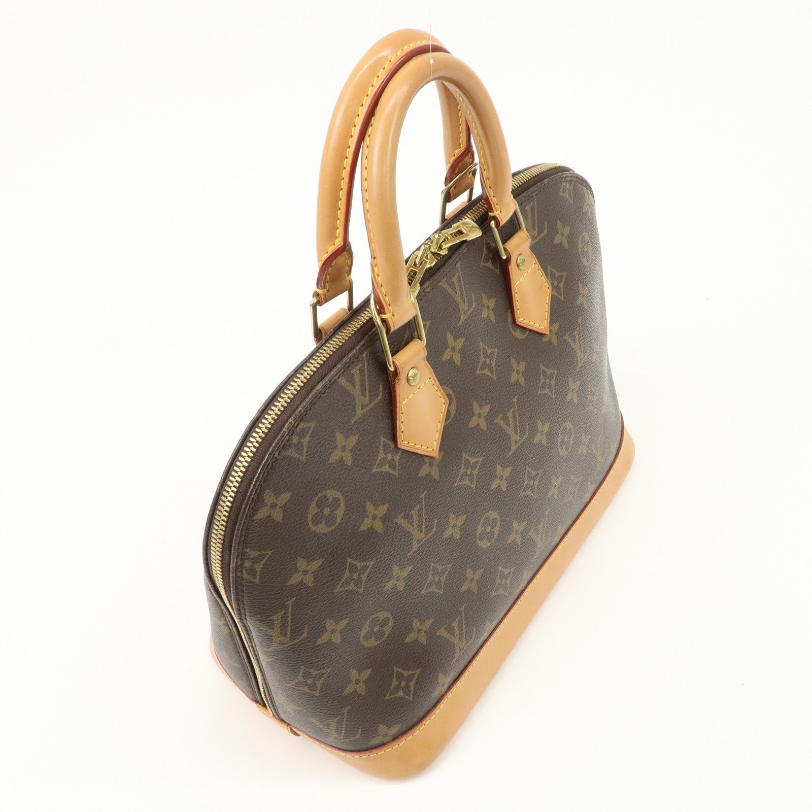 Louis Vuitton Monogram Alma PM Hand Bag Brown M51130 Used