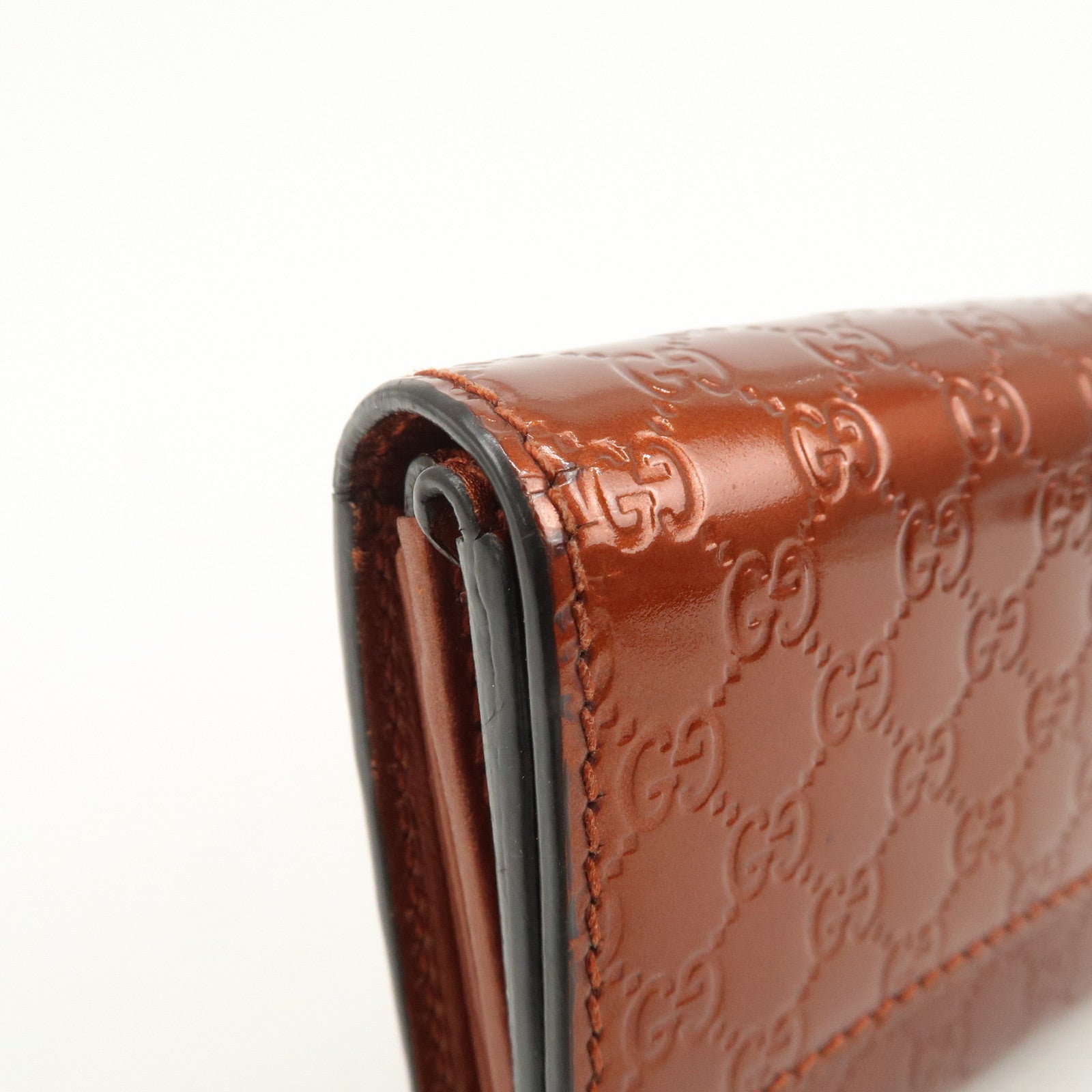 GUCCI Micro Guccissima Leather Coin Case Coin Purse Orange 295845
