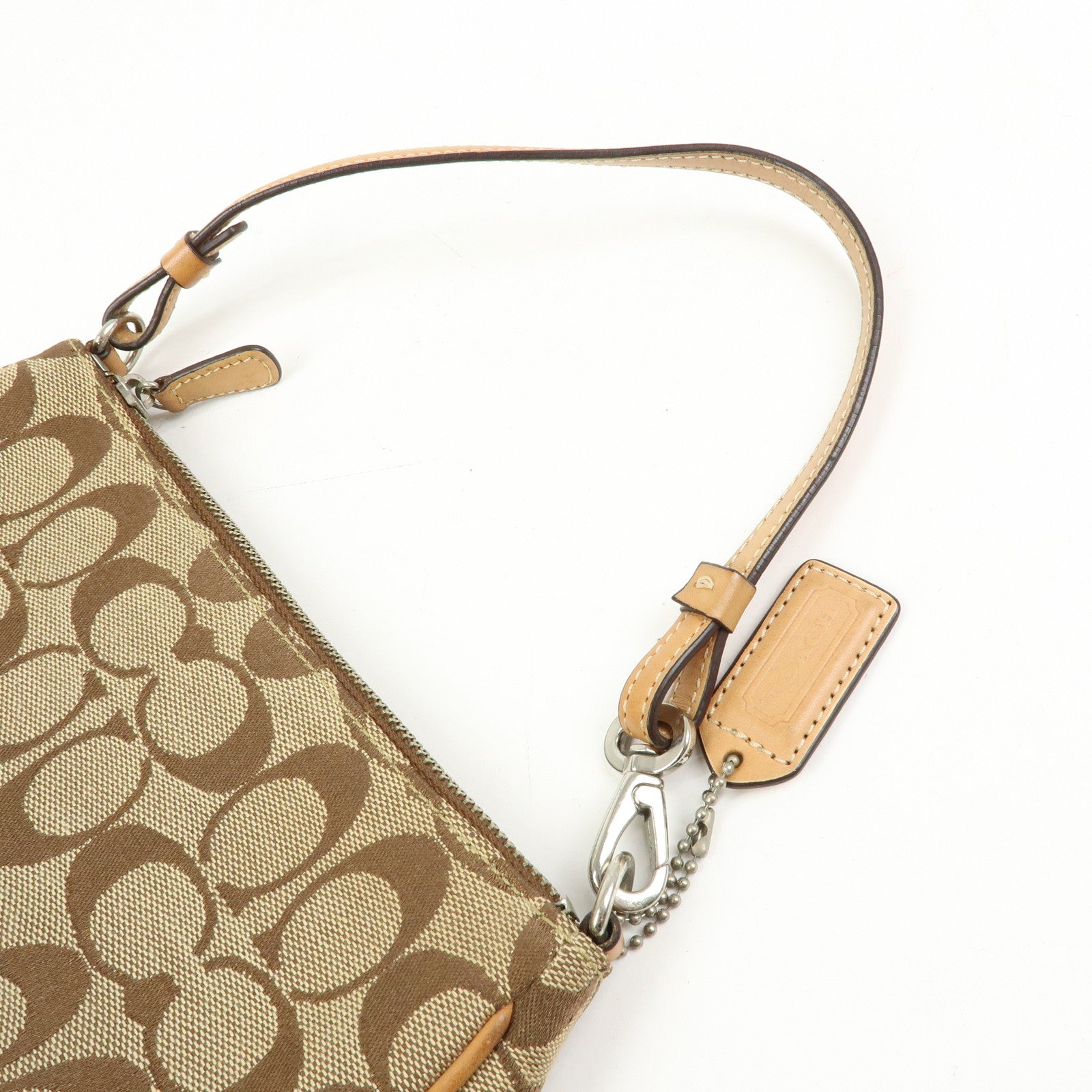 COACH Signature Set of 2 Mini Canvas Leather Shoulder Hand Bag