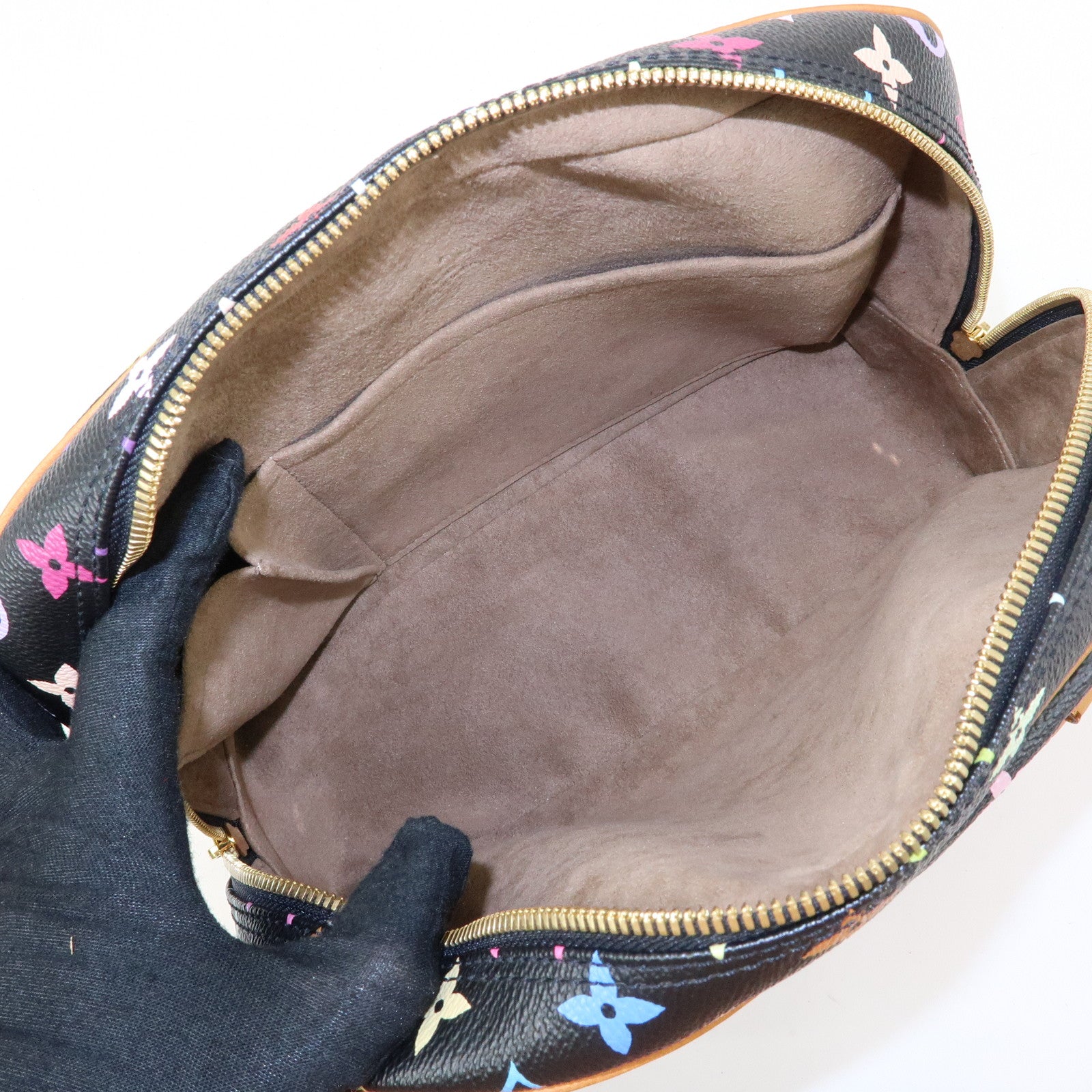 Louis Vuitton Monogram Trouville Multicolor Hand Bag Noir M92662