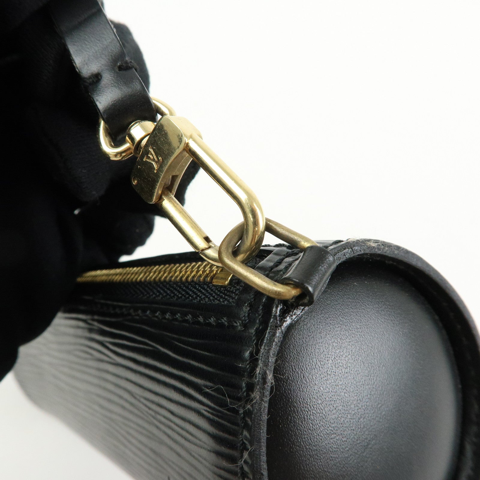 Louis Vuitton Epi Leather Mini Pouch For Soufflot Hand Bag Noir