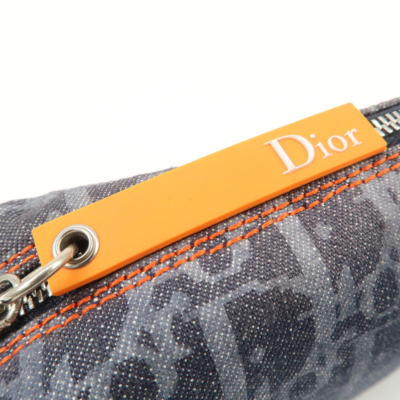 Christian Dior Trotter Flight Line Denim Pouch Cosmetic Pouch