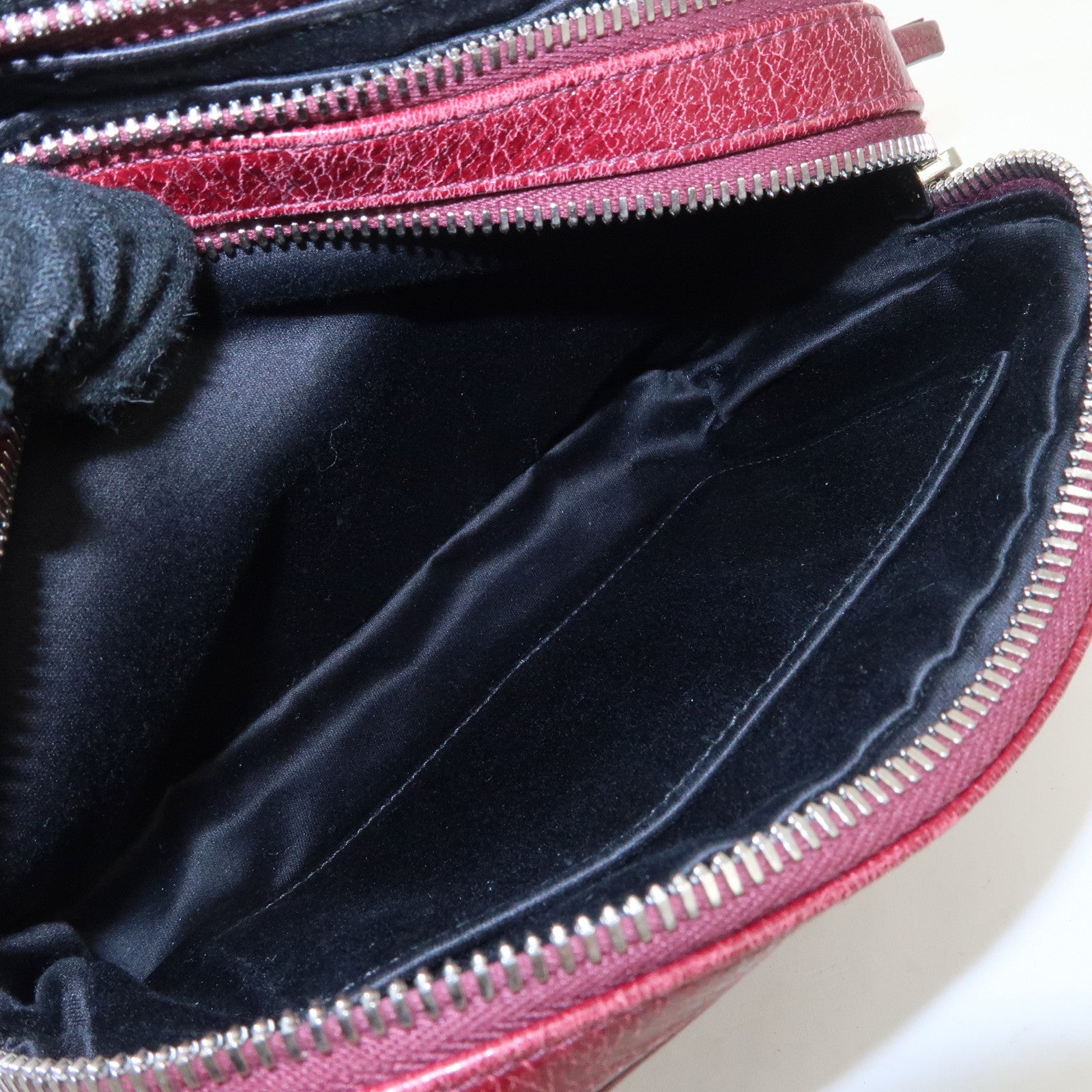 MIUMIU Matelasse Leather Shoulder Bag Burgundy Silver Hardware Used