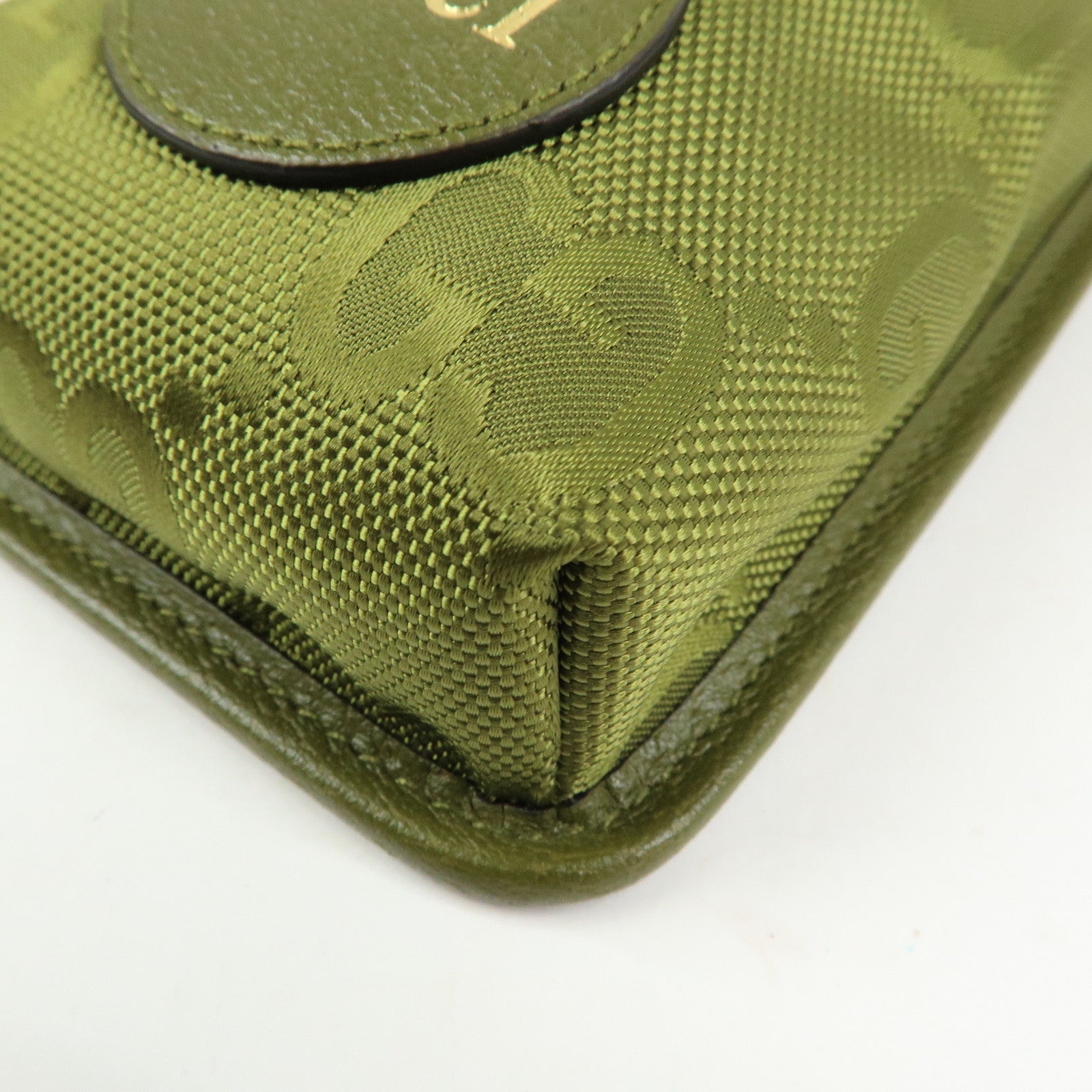 GUCCI Off The Grid Nylon Shoulder Bag Crossbody Bag Green 696018