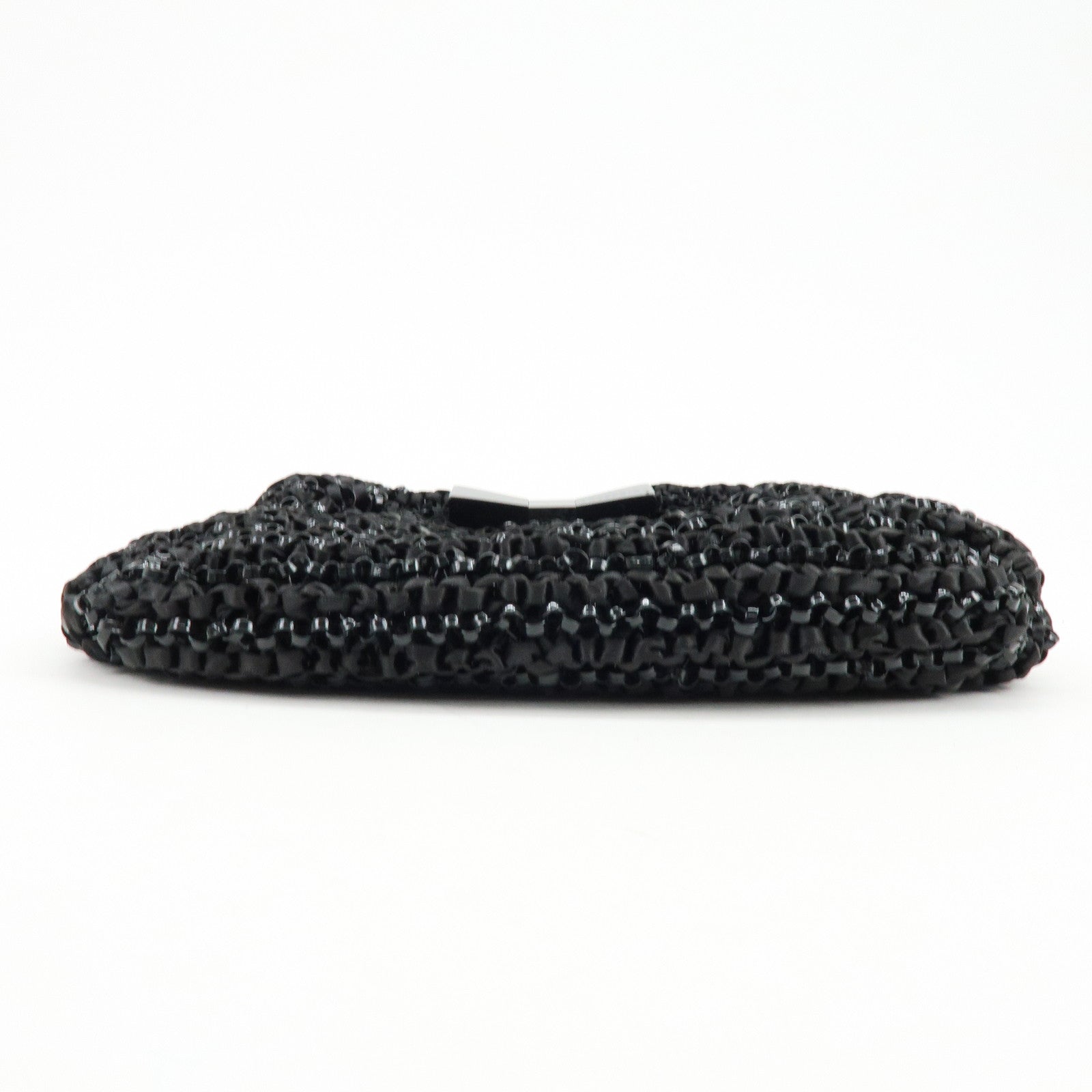 ANTEPRIMA PVC Wire Bag Ribbon 2Way Bag Hand Bag Black