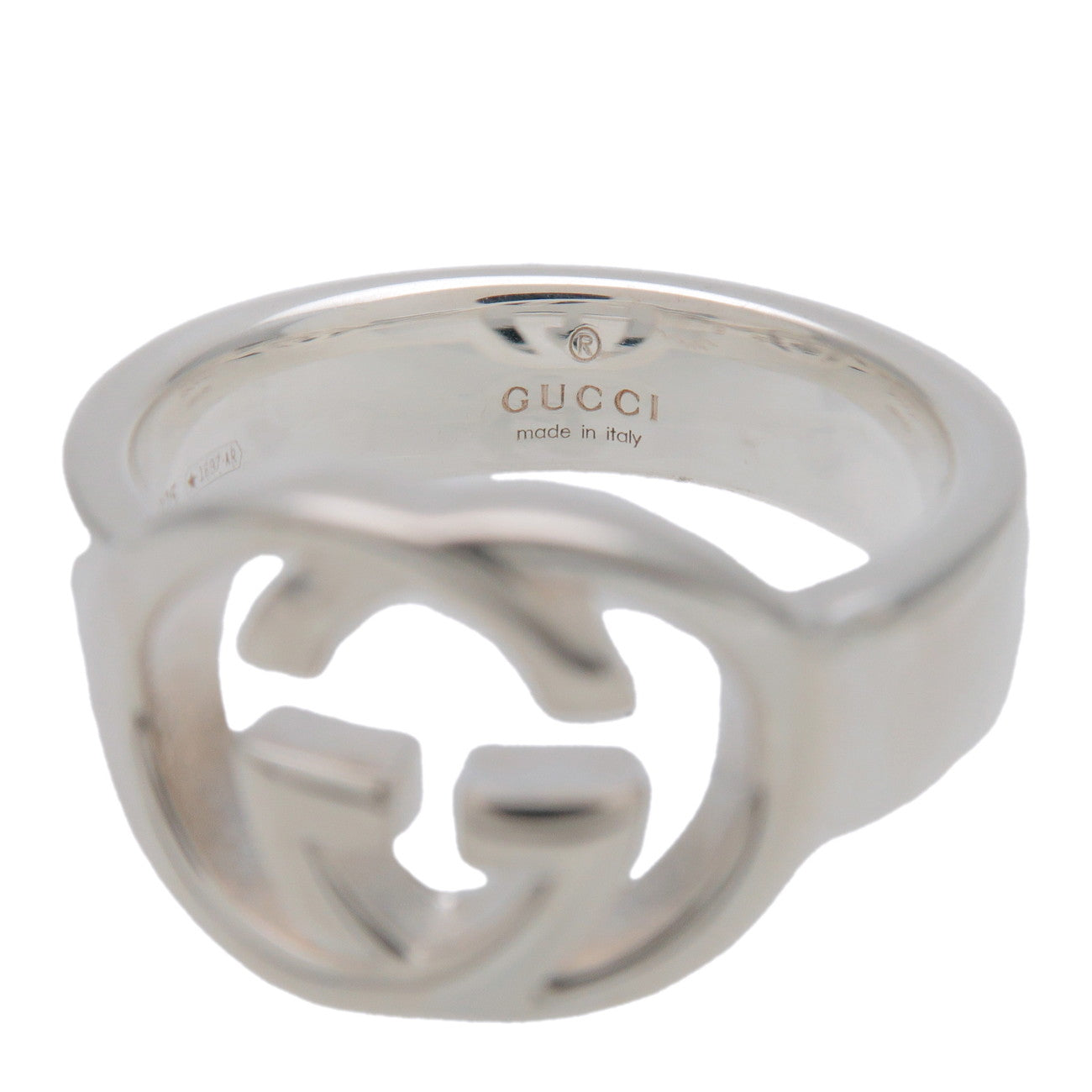 GUCCI Interlocking G Britt Ring SV925 Silver #9 US4.5-5 190483