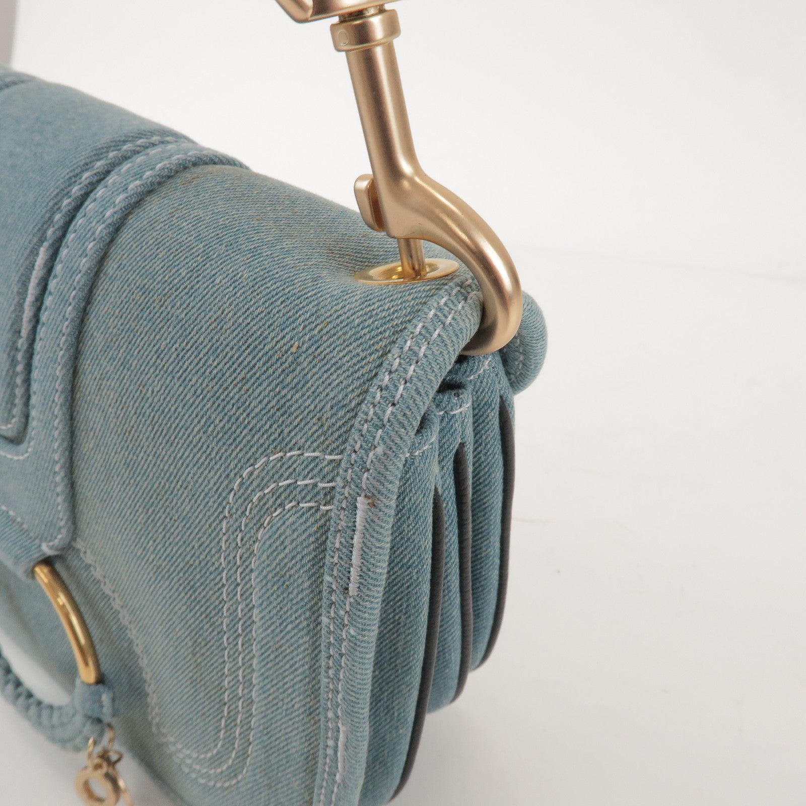 Chloe See by Chloe Hana Denim Leather Shoulder Bag Denim