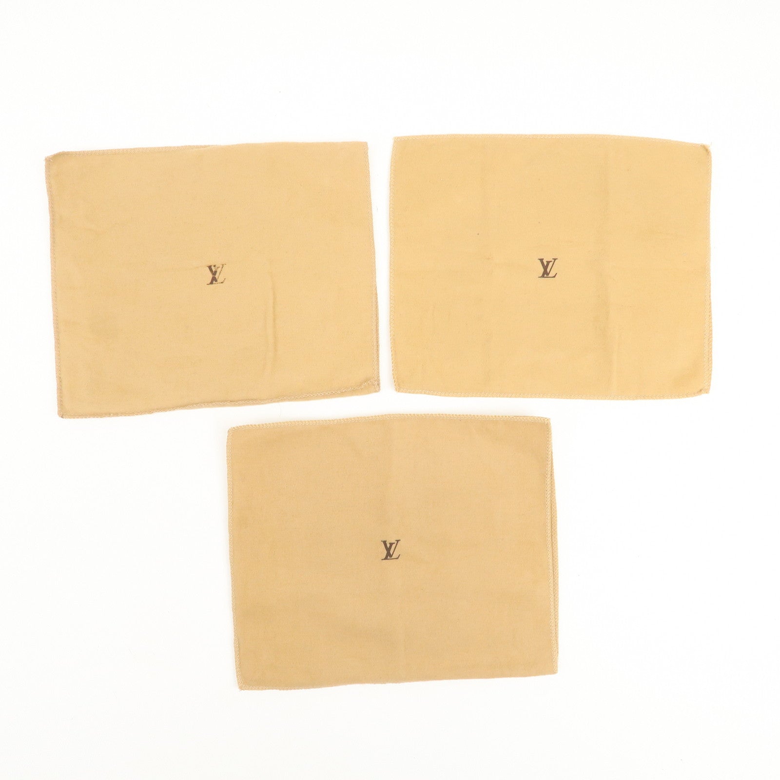 Louis Vuitton Set of 18 Dust Bag Storage Bag Flap Style Beige