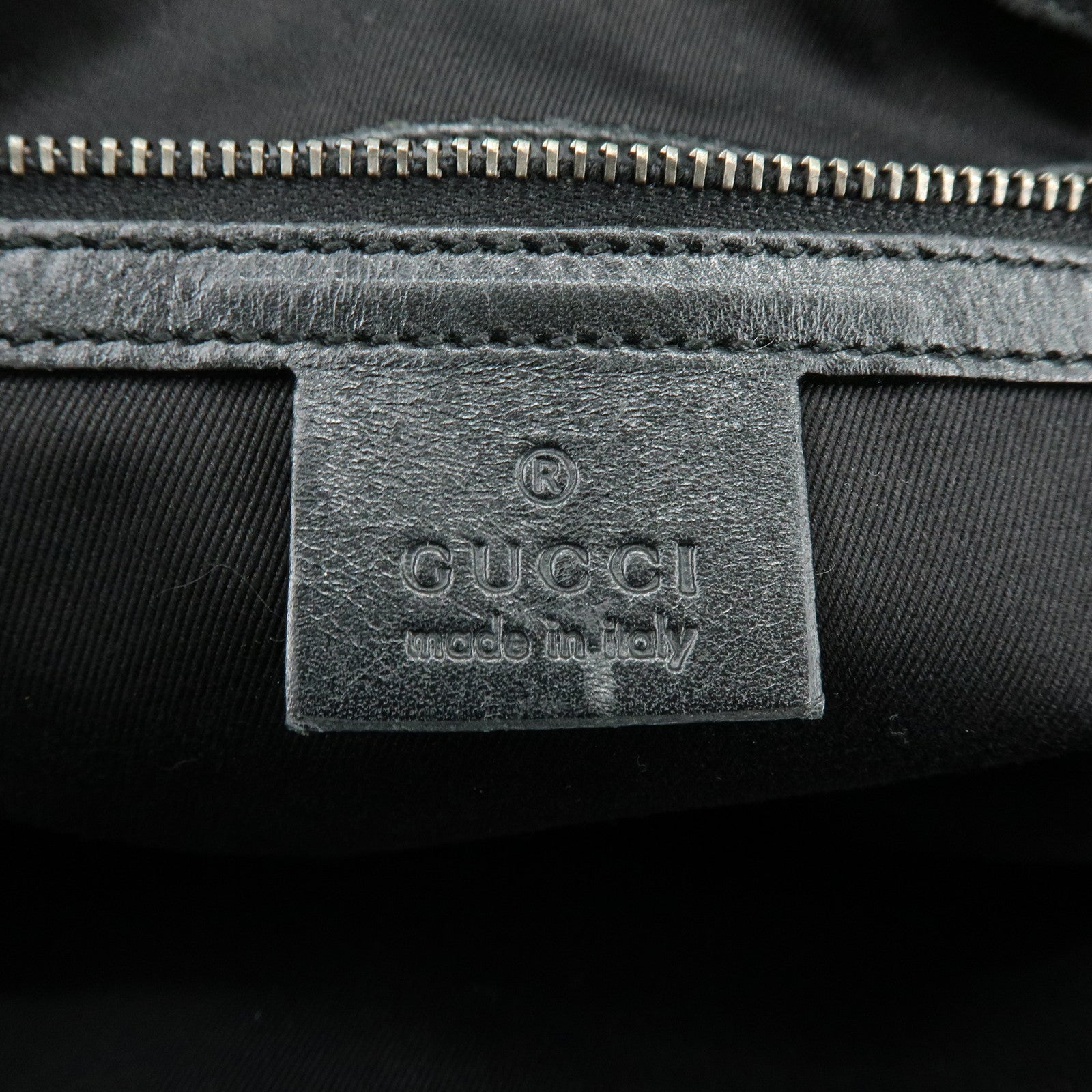 GUCCI GG Canvas Leather Tote Bag Shoulder Bag Black 109141