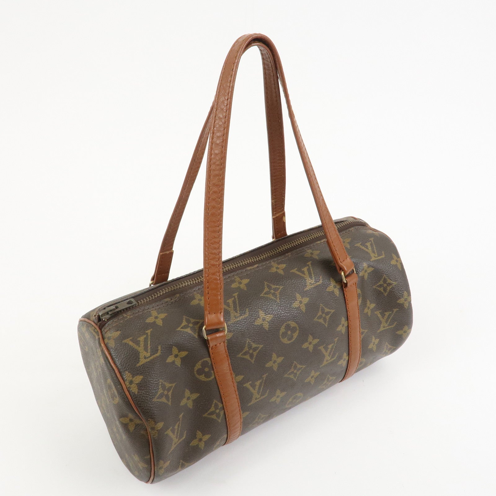 Louis Vuitton Monogram Papillon 30 Hand Bag Brown Old Style M51365