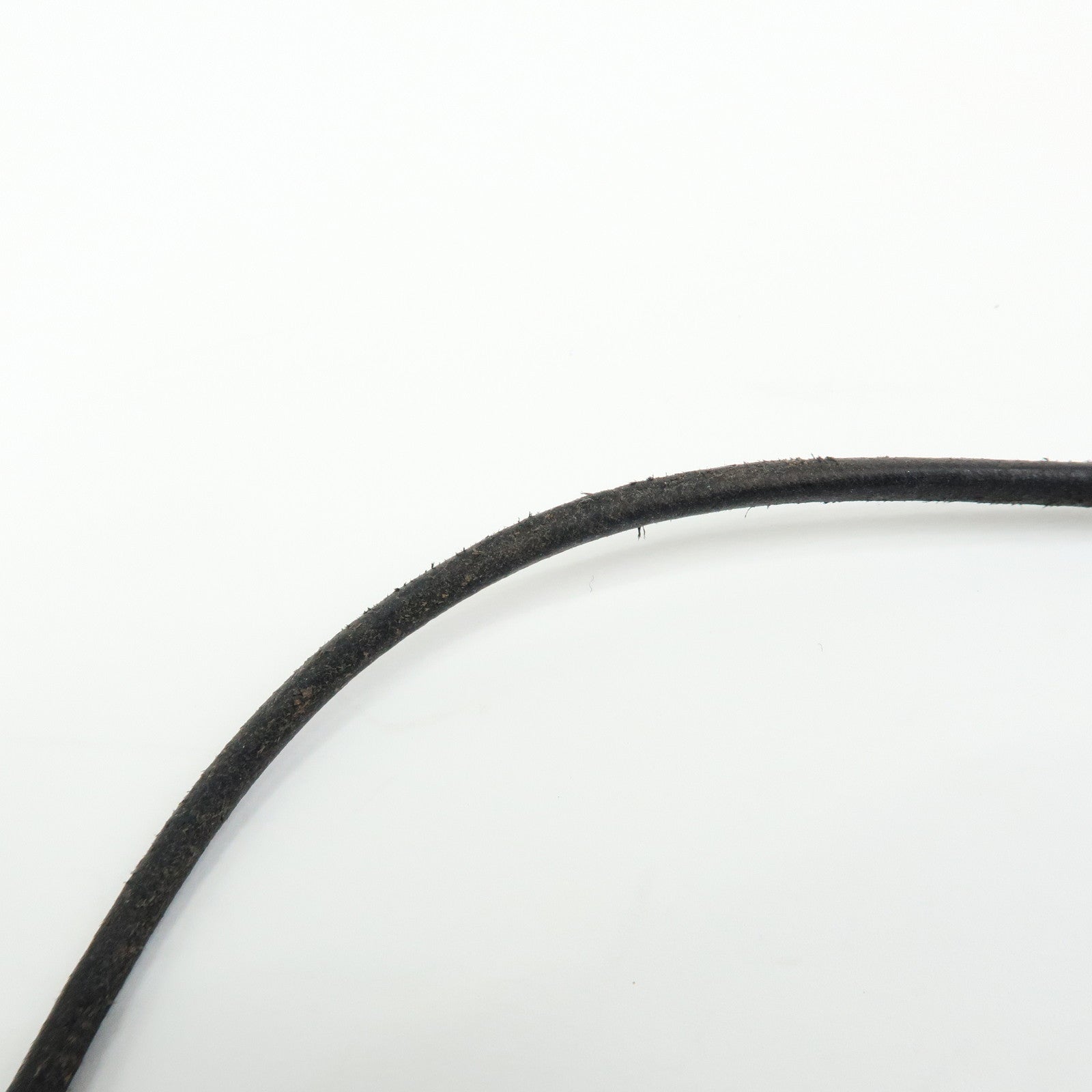 HERMES Metal Leather Vivaldi Fantasy Heart Cadena Necklace Black
