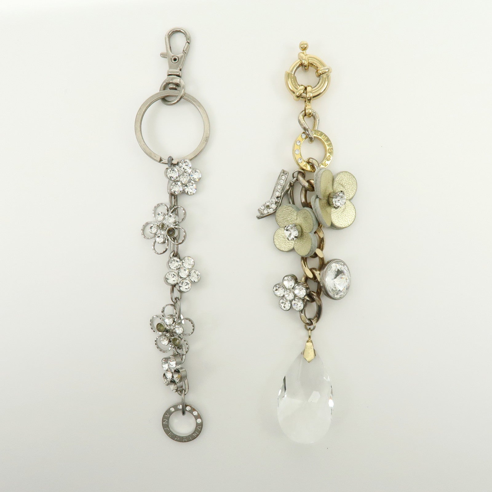 ANTEPRIMA Set of 4 PVC Wire Hand Bag Pouch Bag Charm Silver Gold