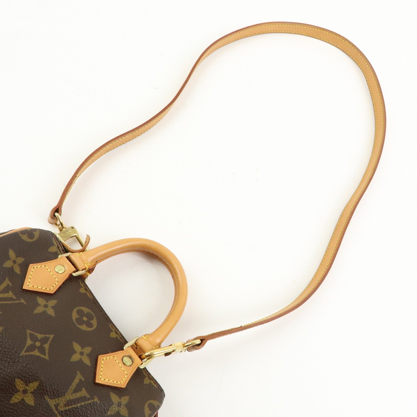 Louis Vuitton Monogram Mini Speedy Hand Bag & Strap Brown M41534