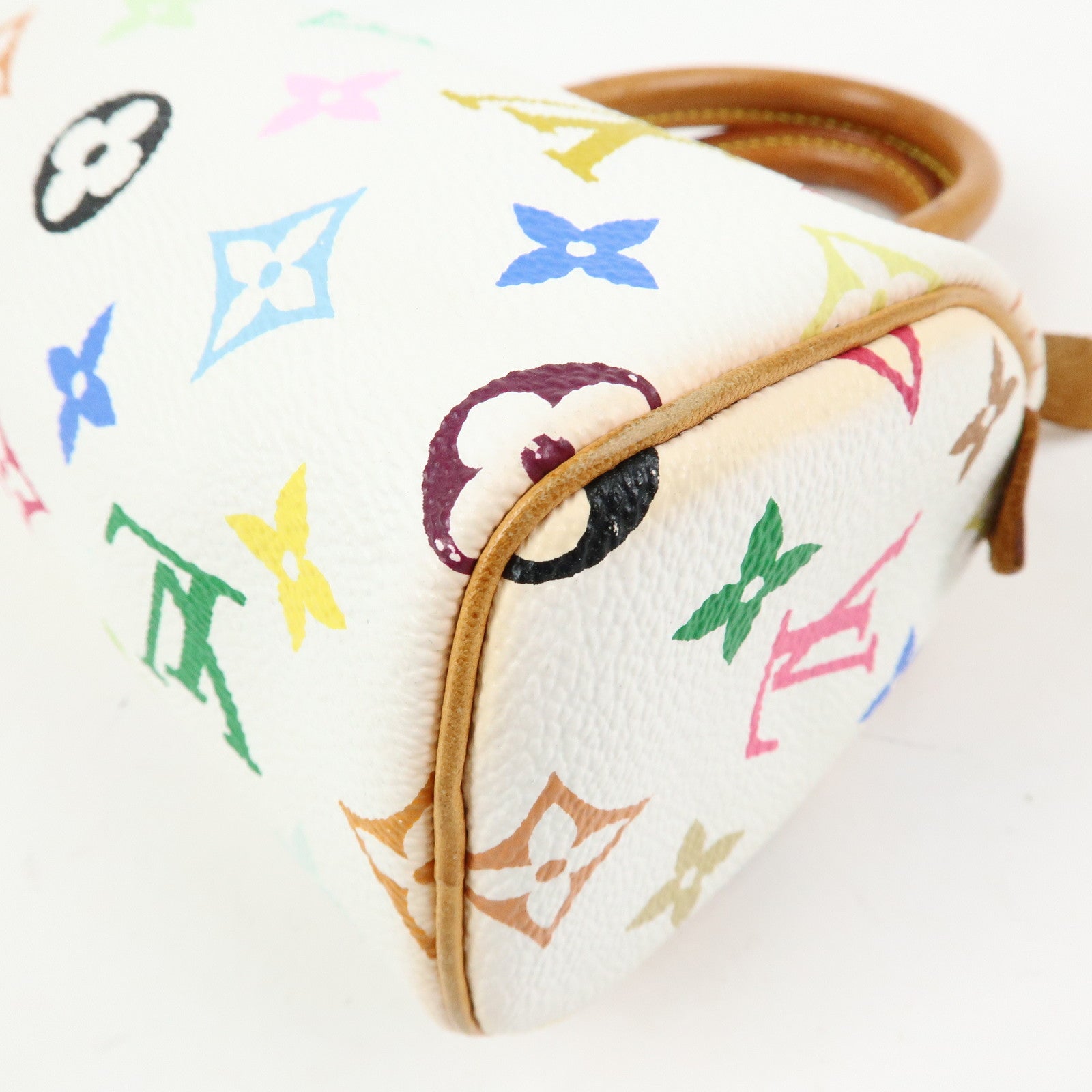 Louis Vuitton Monogram Multicolor Mini Speedy Hand Bag Blanc M92645