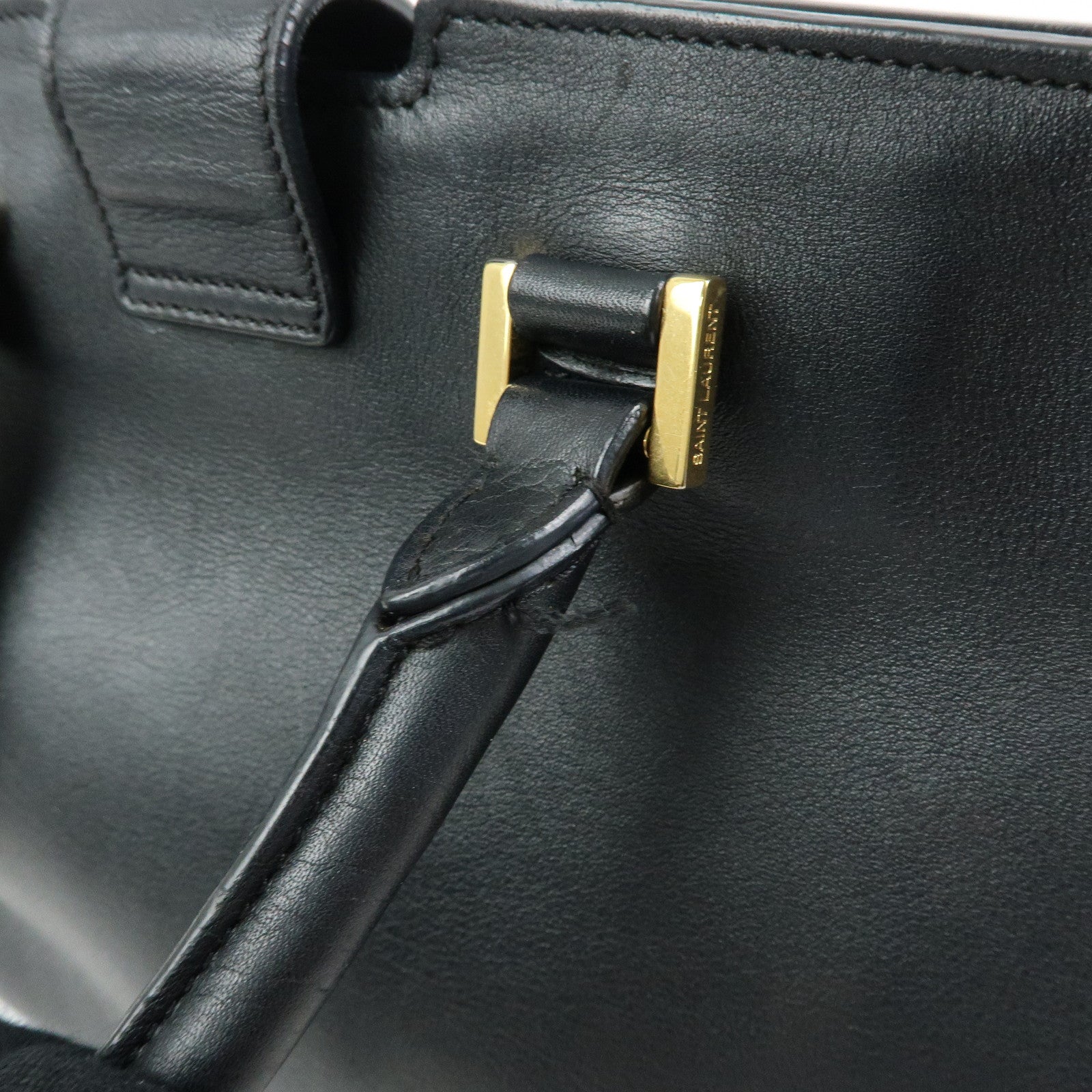 SAINT LAURENT PARIS Petit Cabas Y Line Leather 2WayBag Black 311210
